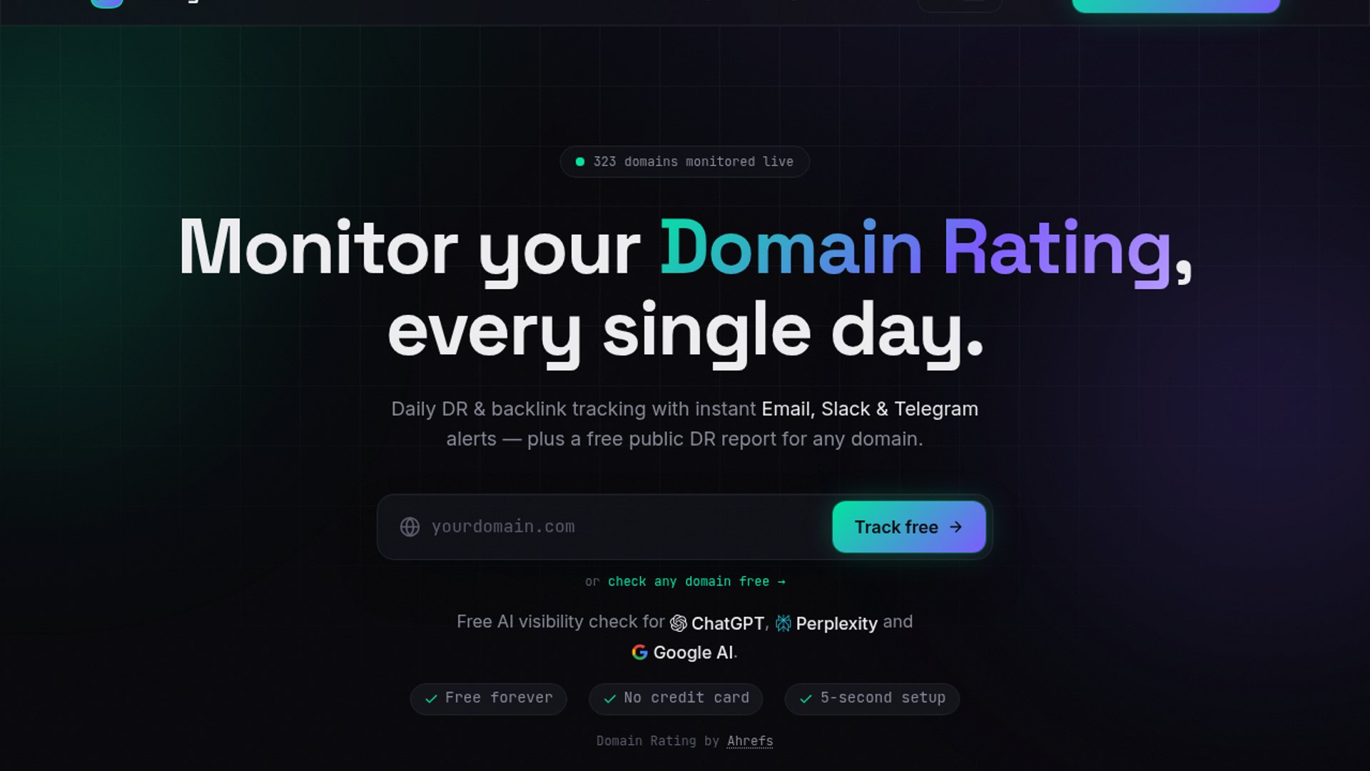 rating.so monitors Domain Rating with instant alerts