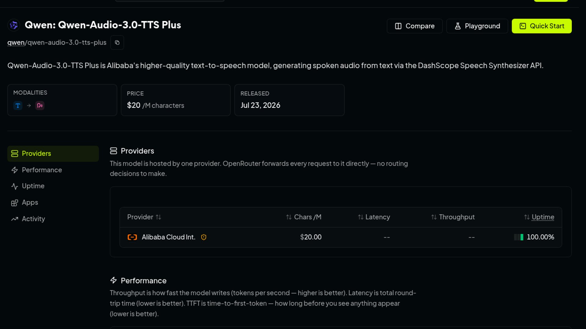 OpenRouter launches Qwen-Audio-3.0-TTS Flash and Plus