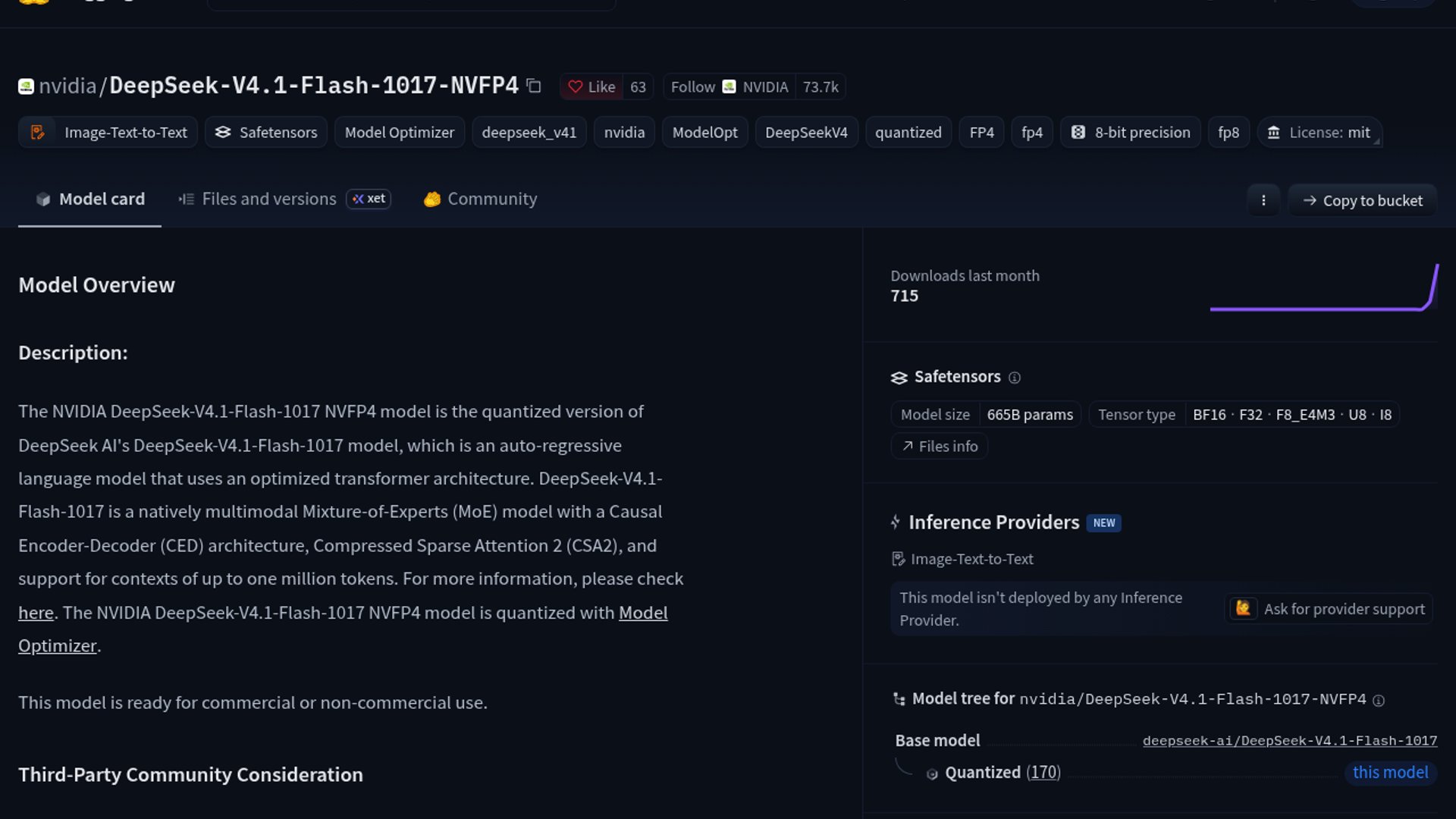 NVIDIA Drops DeepSeek-V4.1 Flash NVFP4
