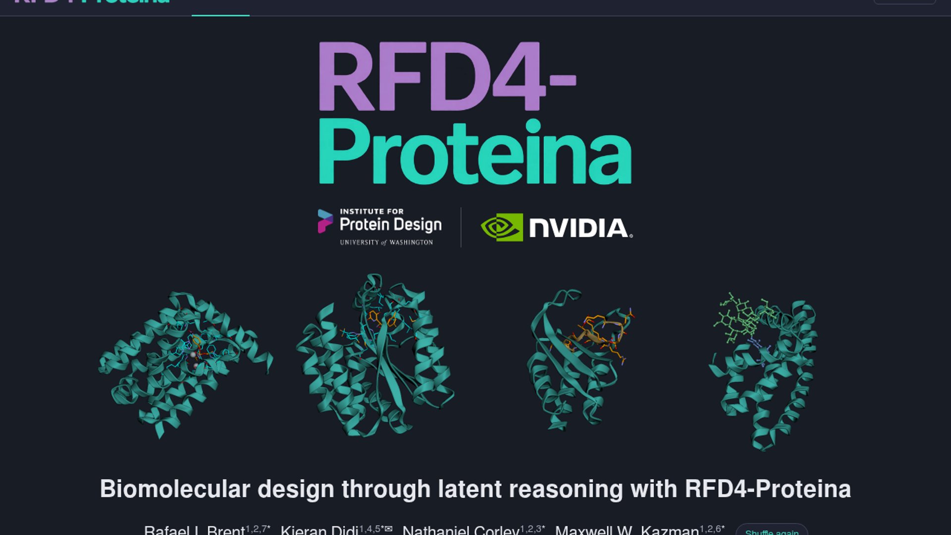 NVIDIA, Baker Lab Release RFD4-Proteina