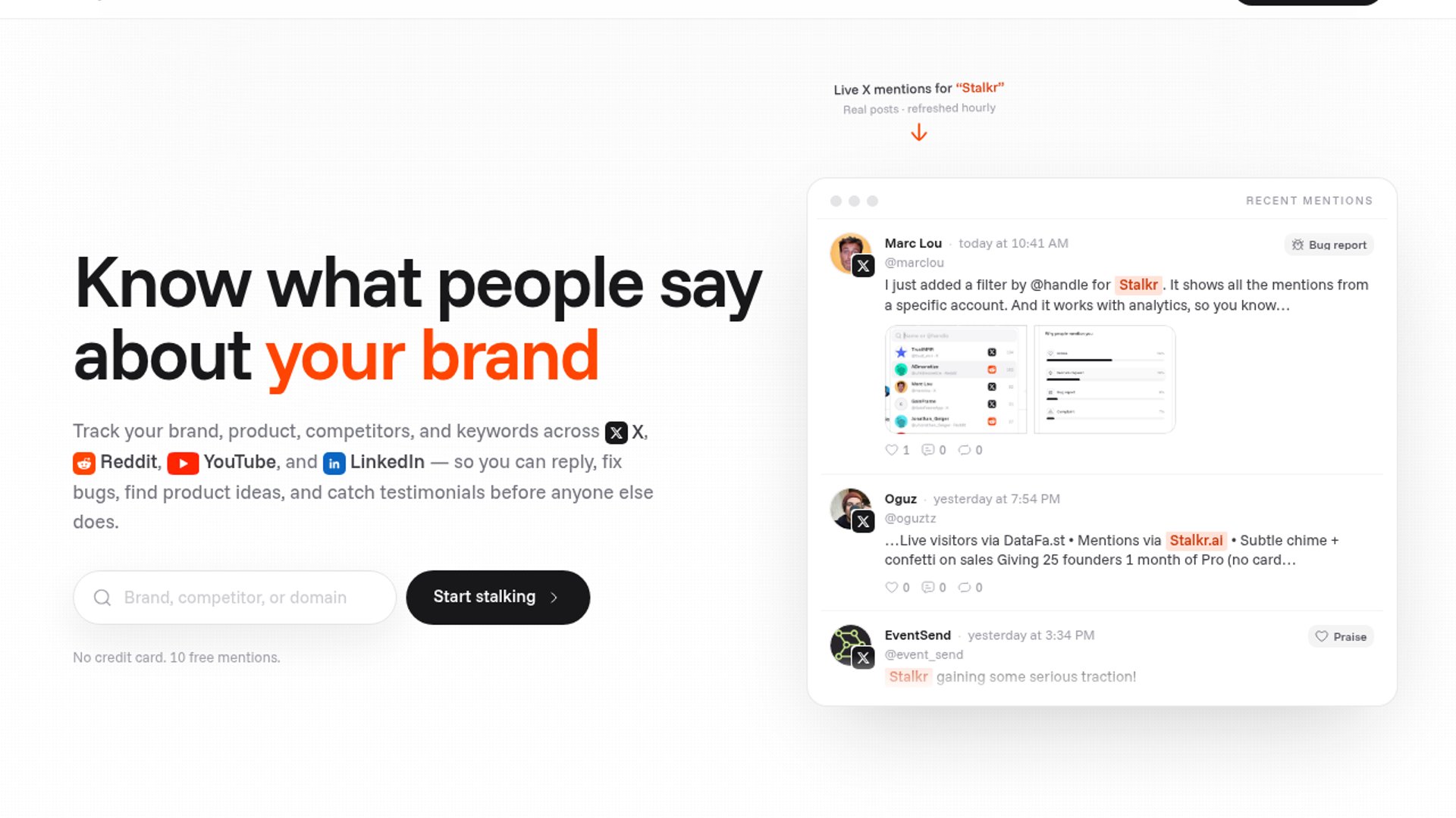 Stalkr launches handle filter with analytics