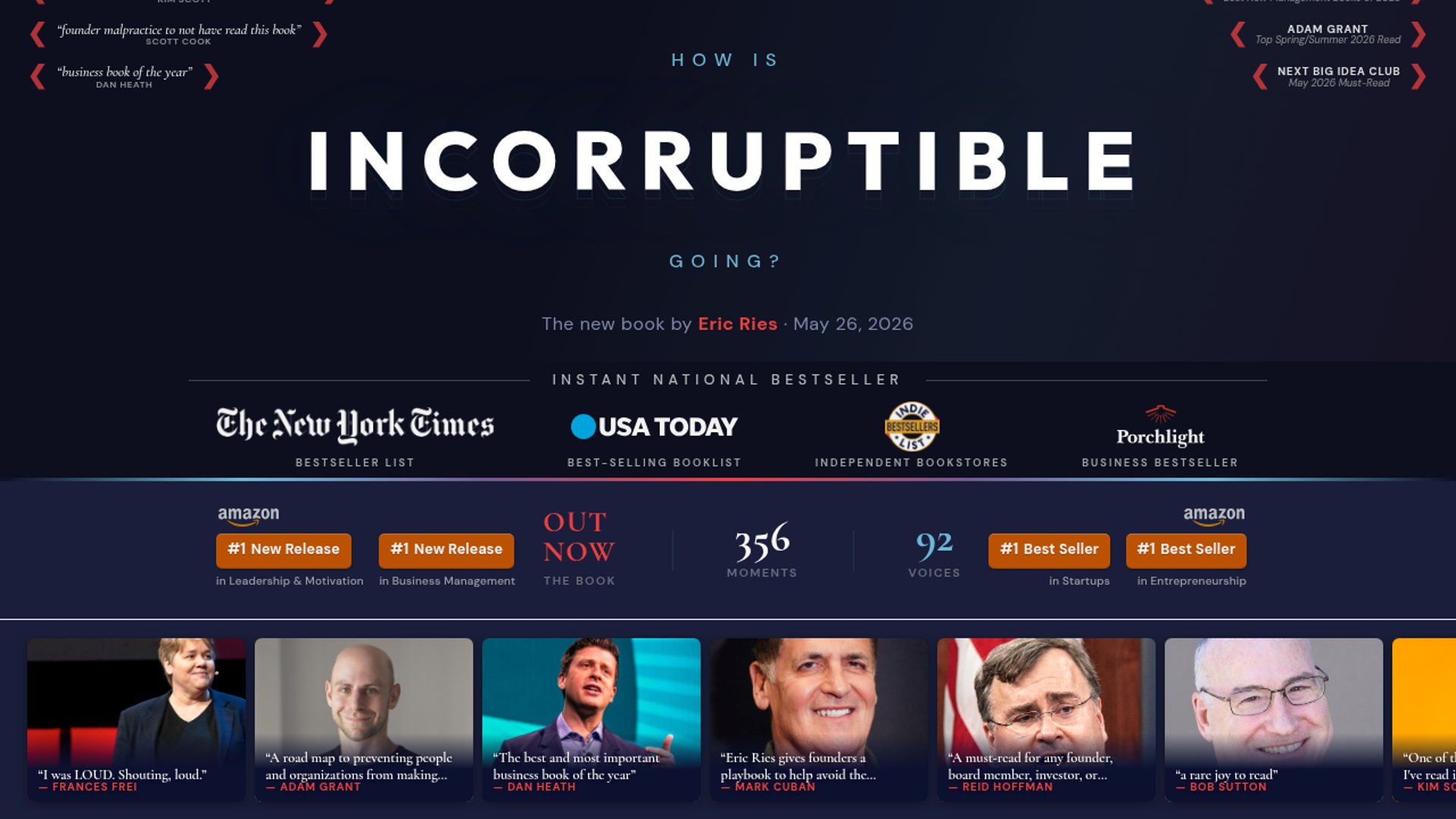 Eric Ries hosts Hacker News AMA on Incorruptible