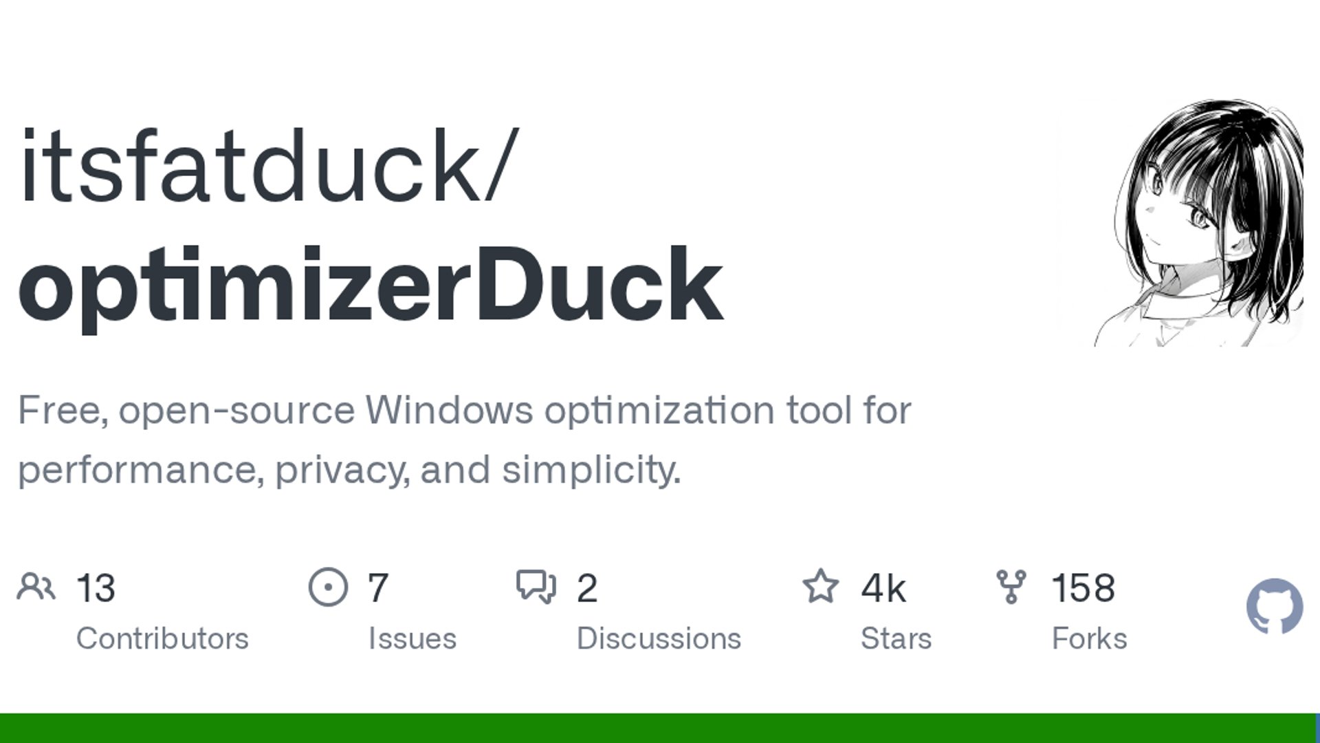 optimizerDuck is a free, open-source C# utility for Windows designed to boost performance, enhance user privacy, and clean up system bloat.