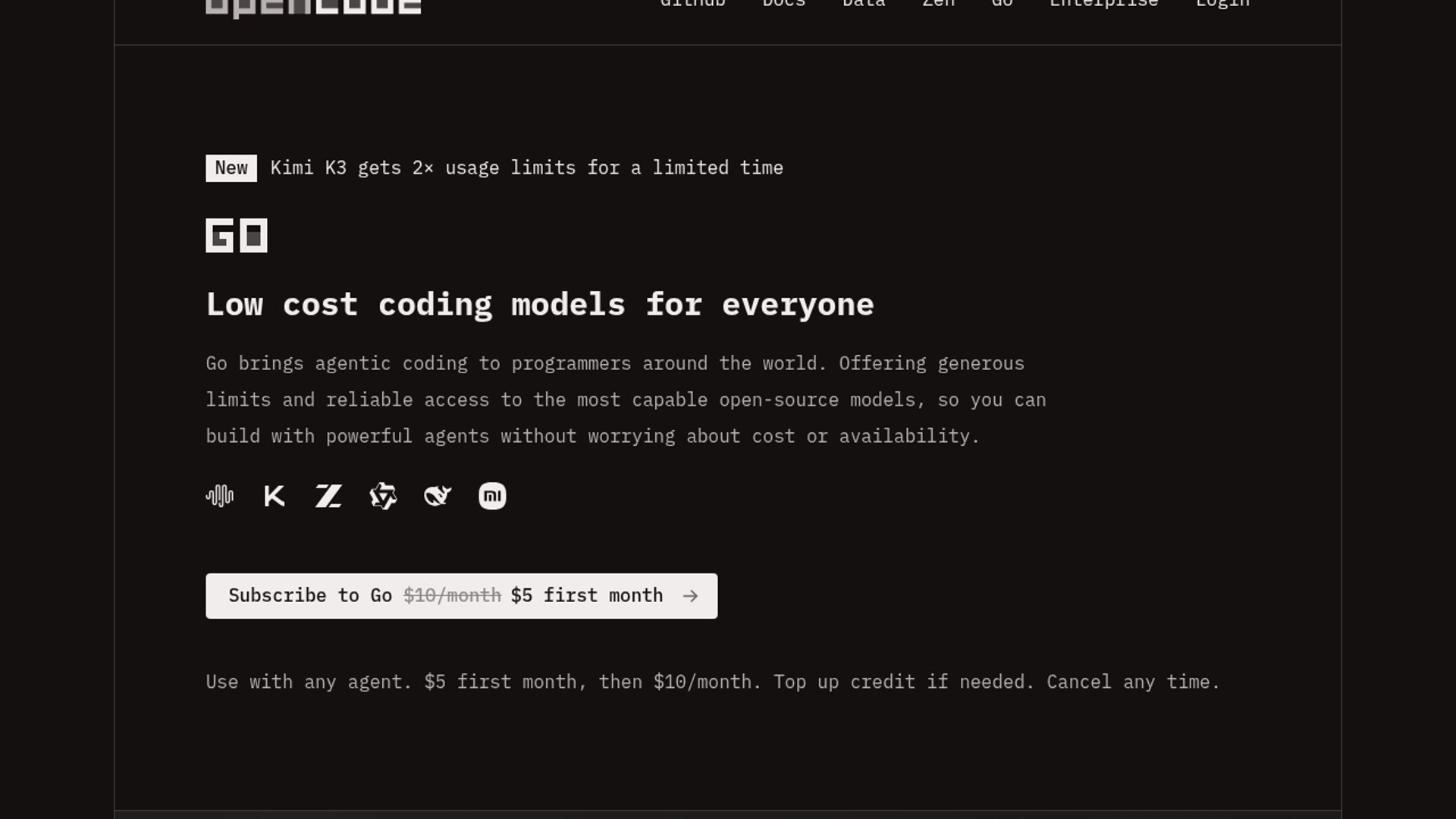 OpenCode Go brings open models to GitHub Copilot