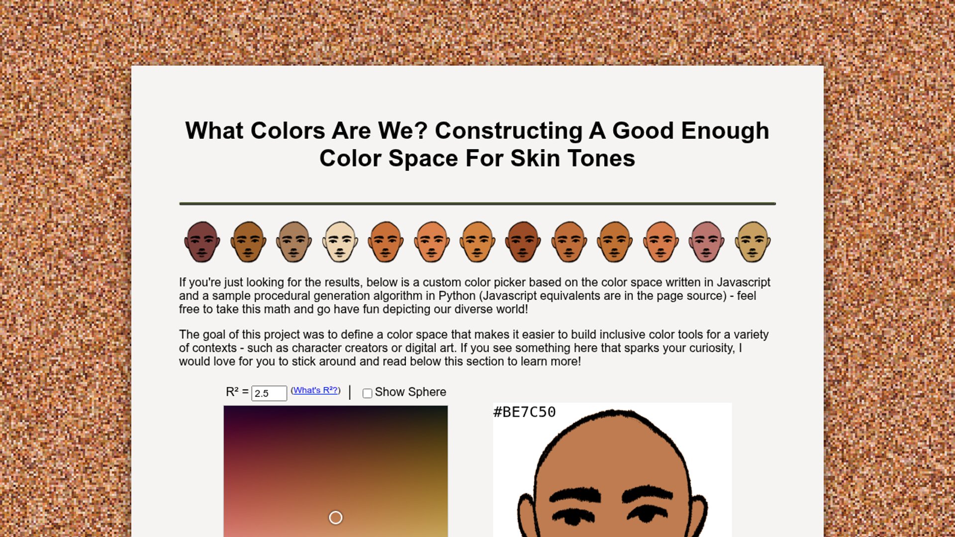 Inclusive Color Space simplifies procedural skin tones