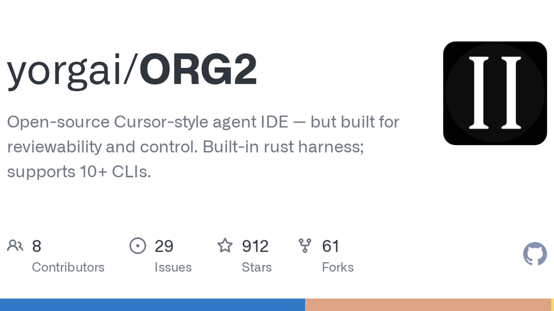 ORG2 is a local-first, lightweight desktop IDE featuring replayable execution traces, cross-session memory, and an AI blame tool to track agent changes.