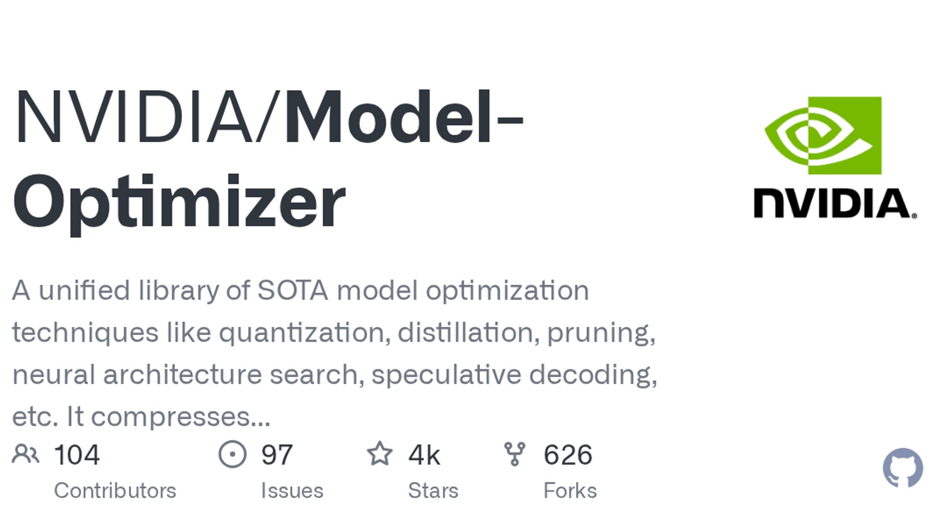 NVIDIA Model-Optimizer unifies model compression techniques