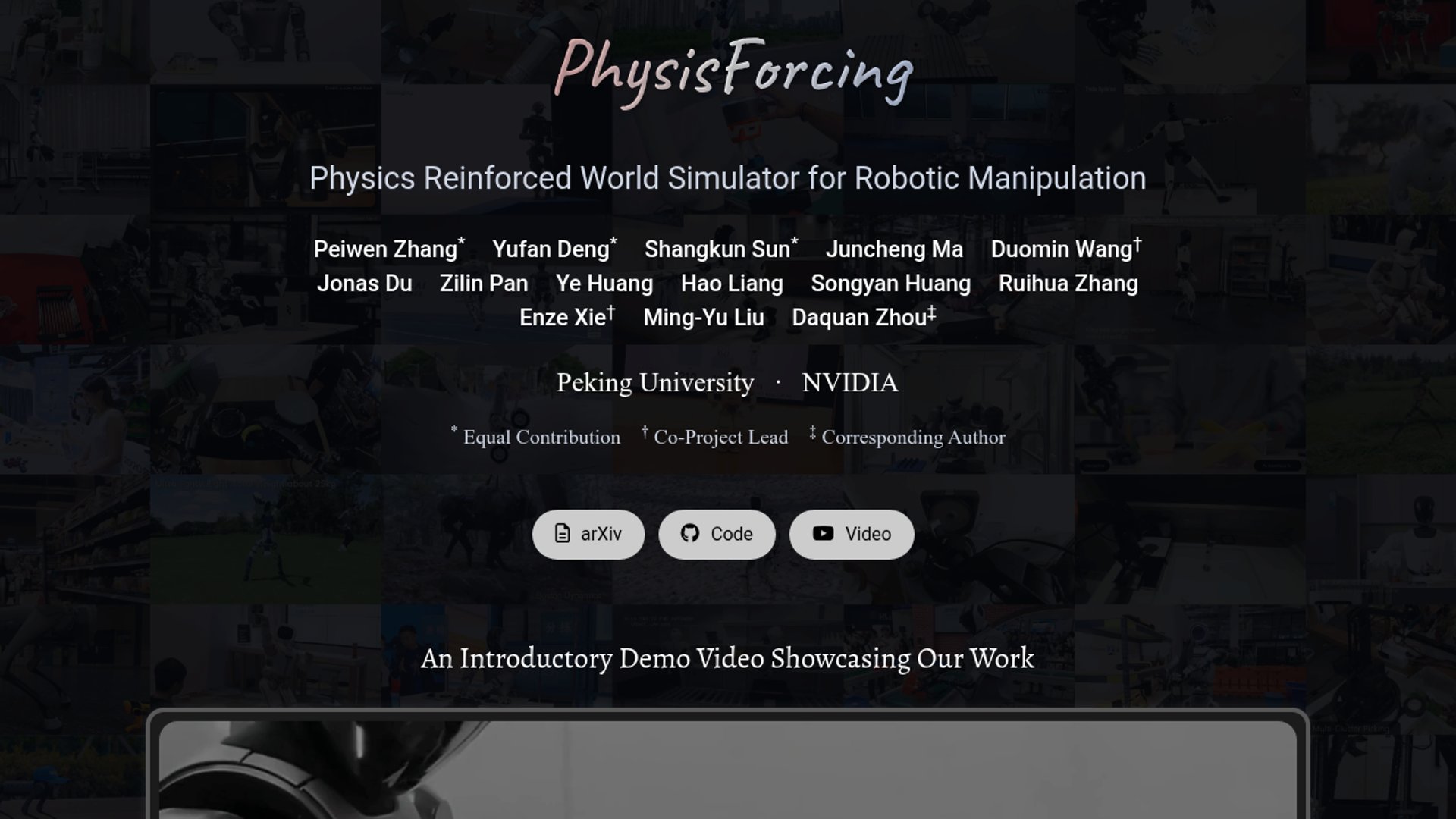 PhysisForcing injects physics into video simulation