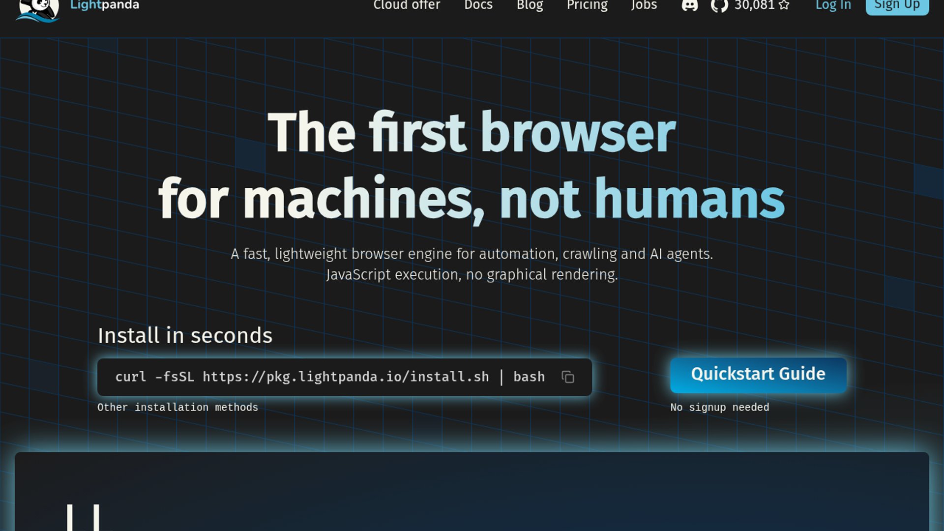 Lightpanda CLI adds networkalmostidle support