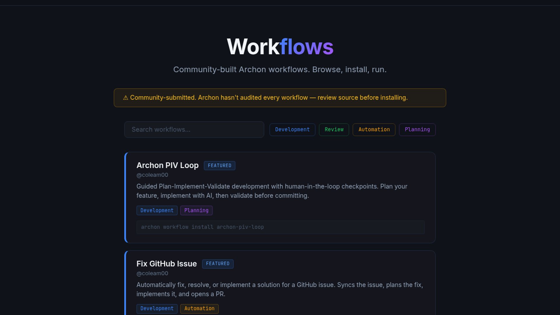 Archon launches community workflow marketplace