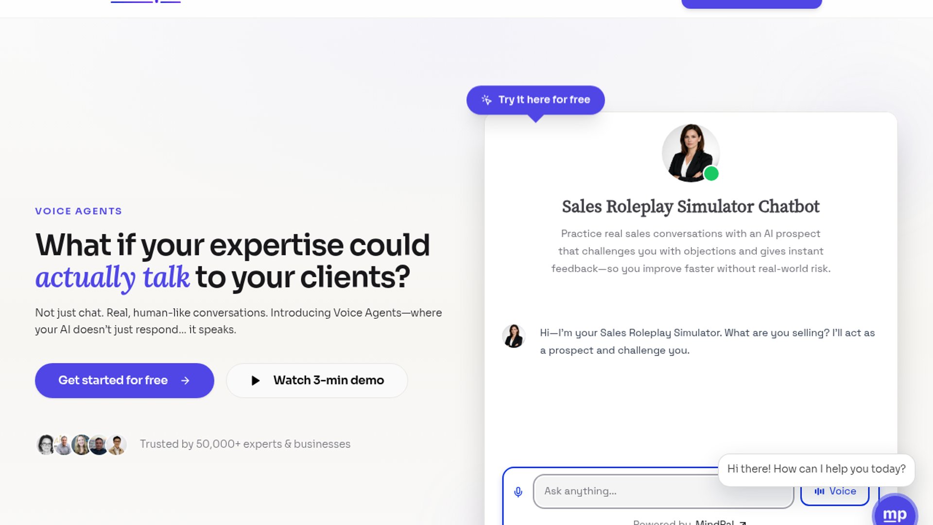 MindPal Voice Agents turns expertise into client support