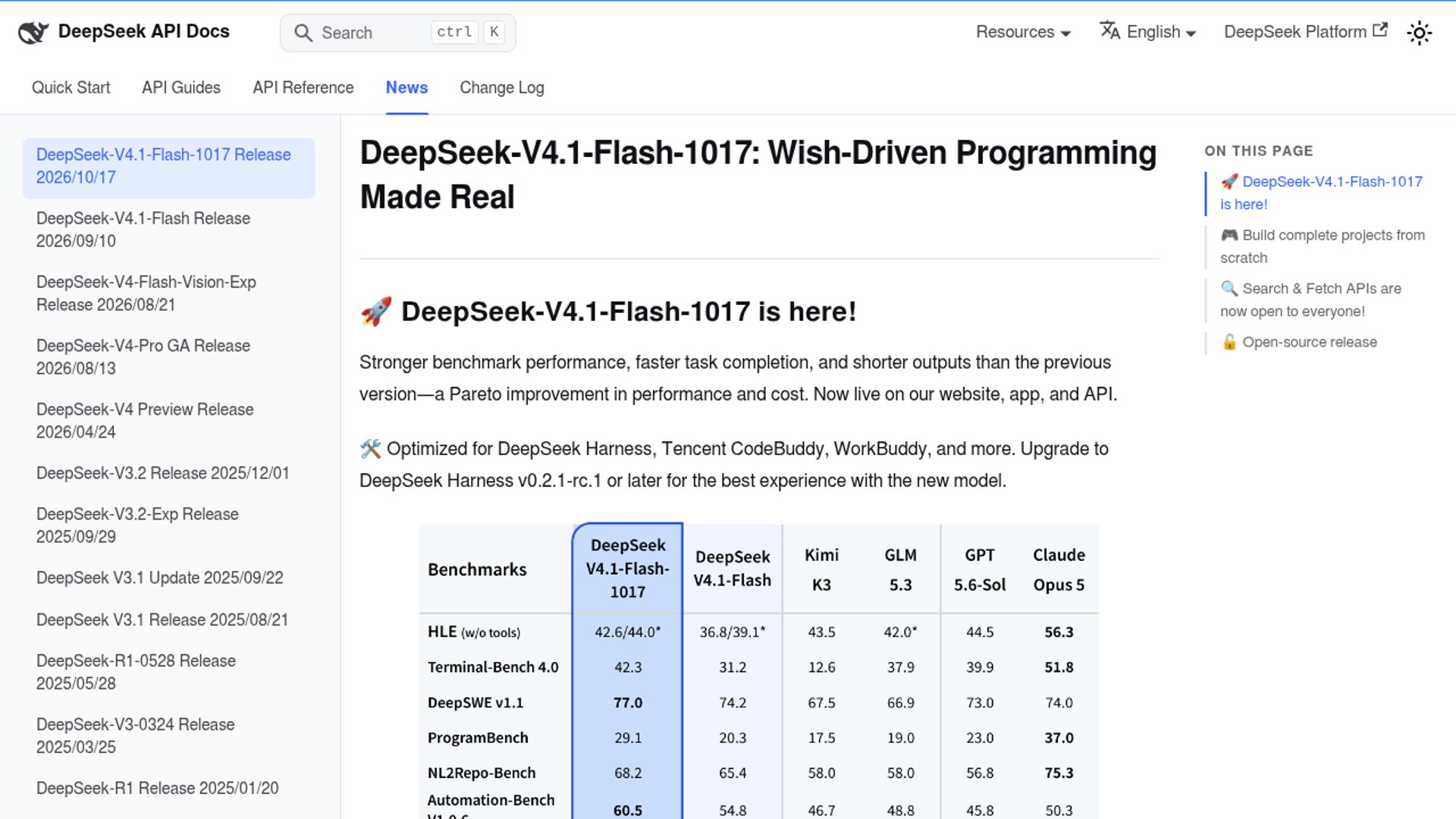 DeepSeek V4.1-Flash-1017 boosts agent scores