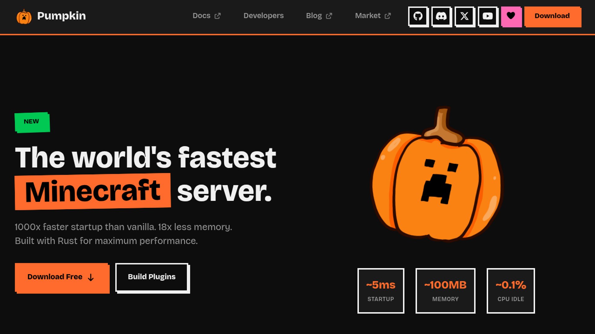 Pumpkin delivers high-performance Minecraft server in Rust