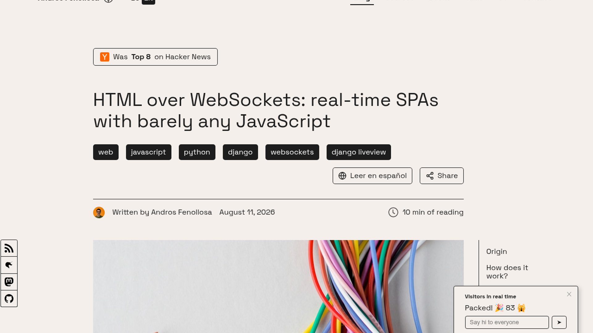 HTML-over-WebSockets revives server-rendered SPAs