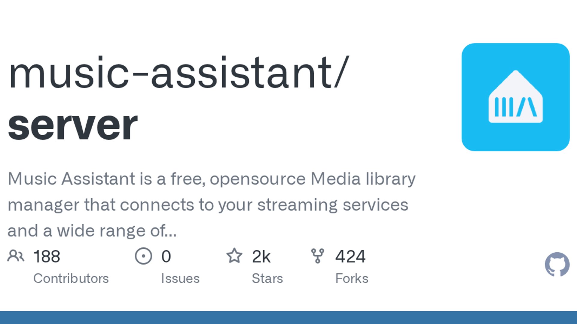 Music Assistant is an open-source media library manager that unifies your music streaming services and smart speakers into a single self-hosted server.