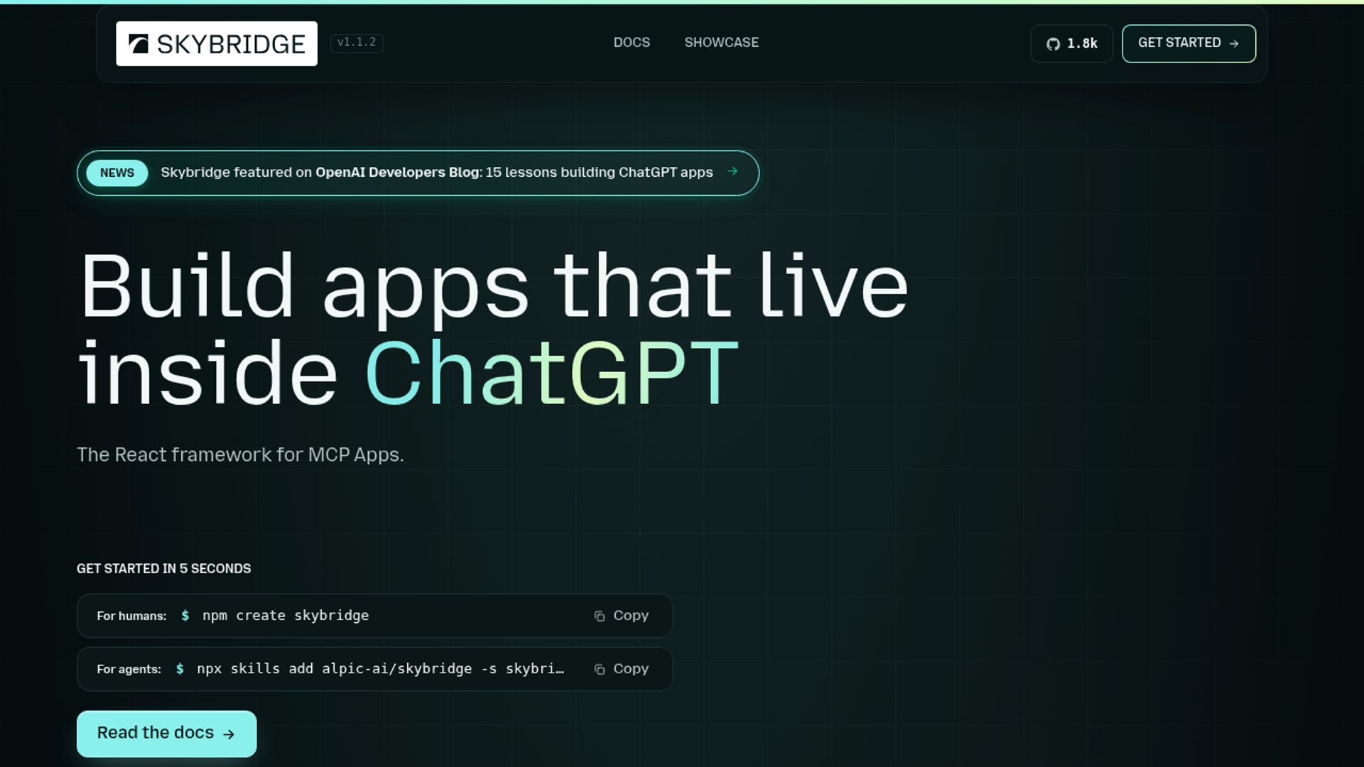Skybridge React framework simplifies MCP app development
