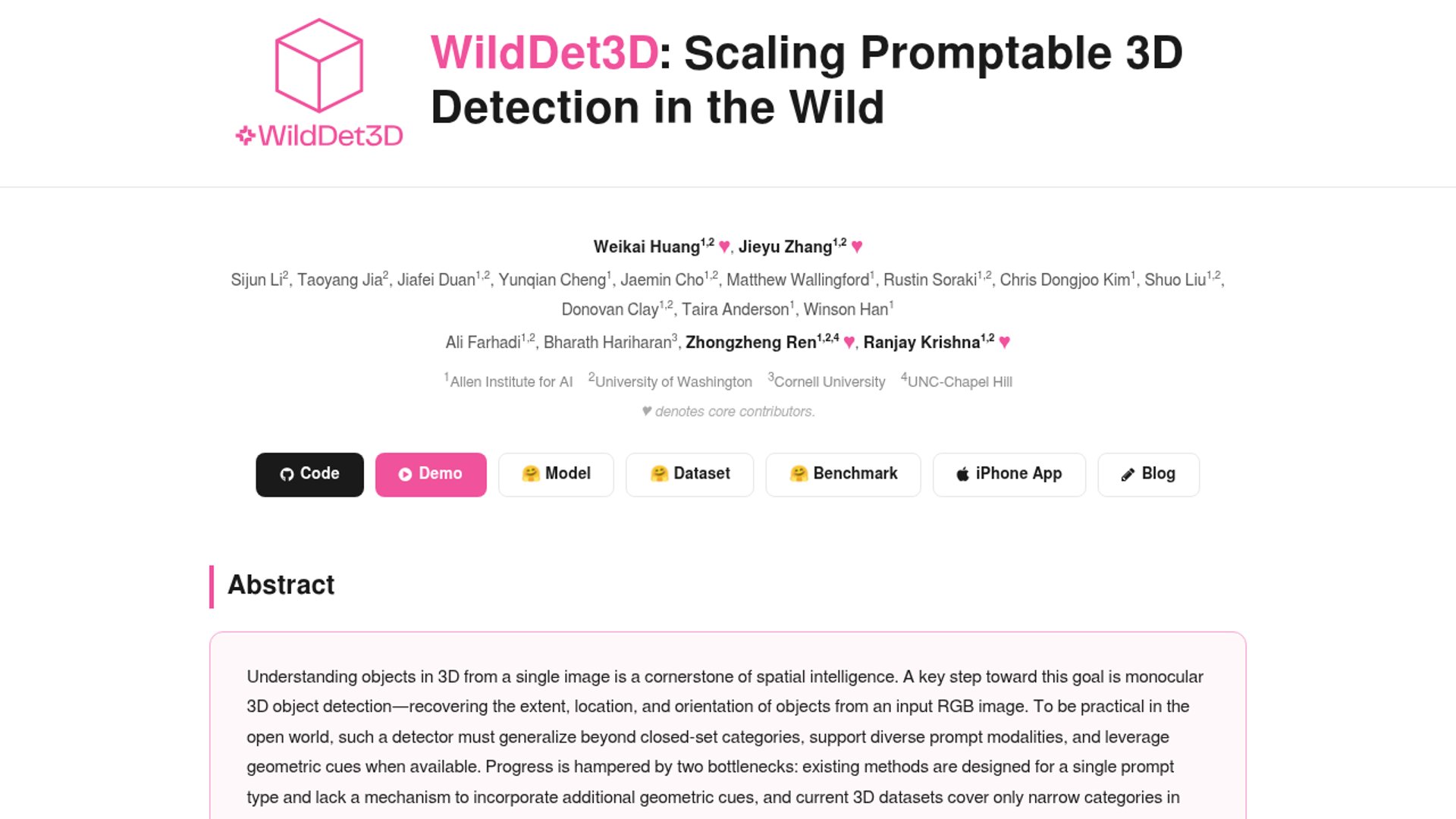 WildDet3D brings promptable 3D detection
