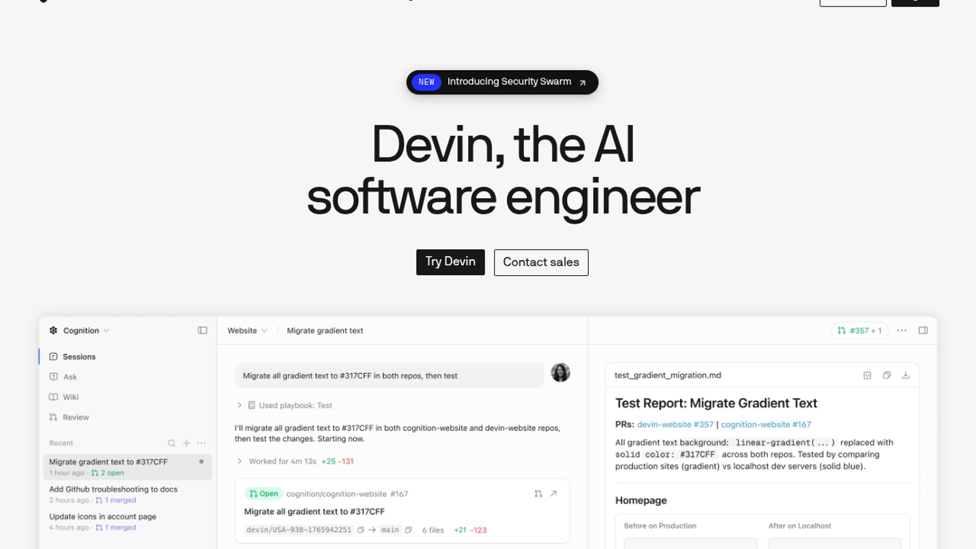 Devin ships native GitHub Stacked PR support