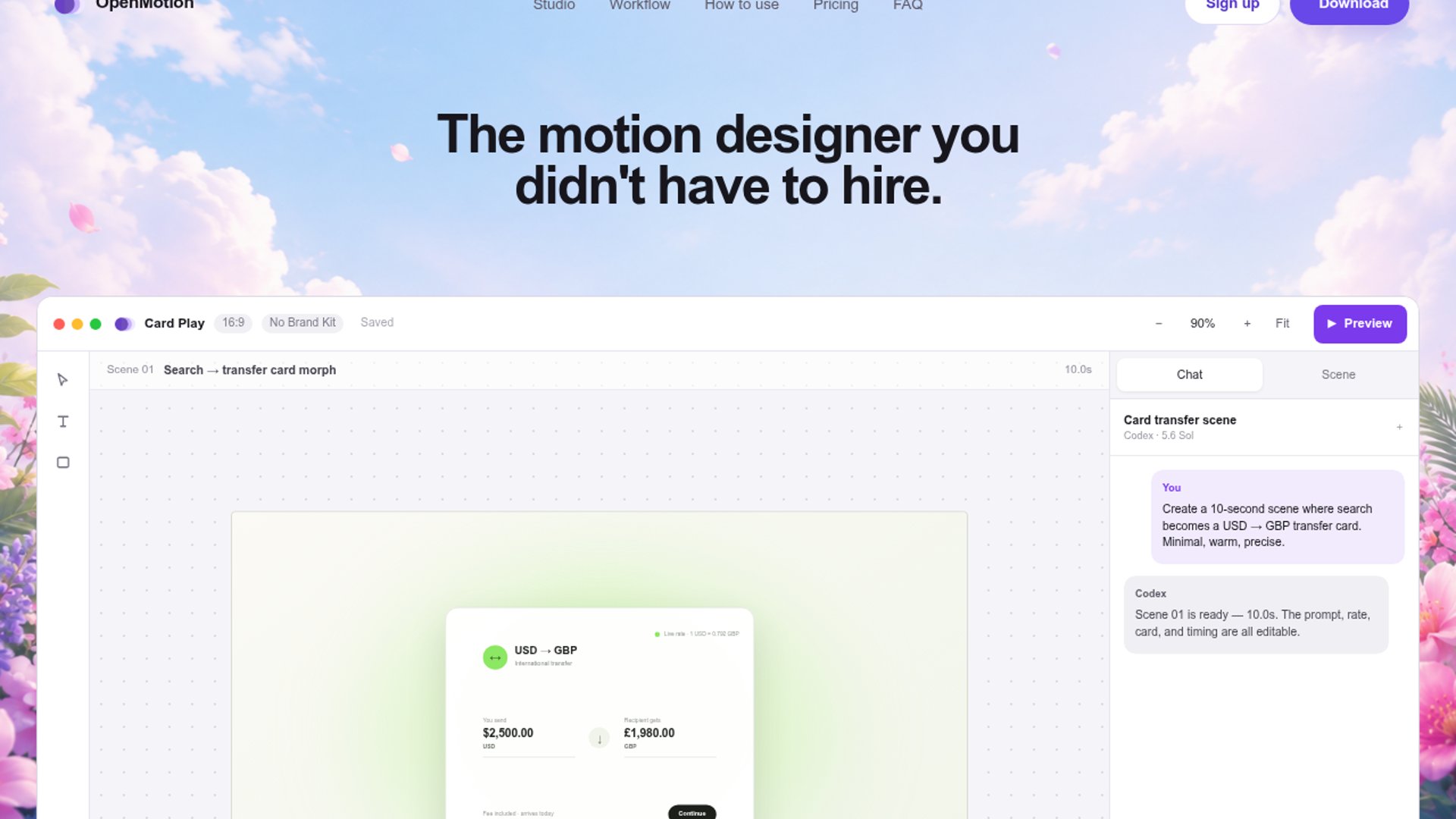 OpenMotion Turns Prompts Into Editable Motion Videos