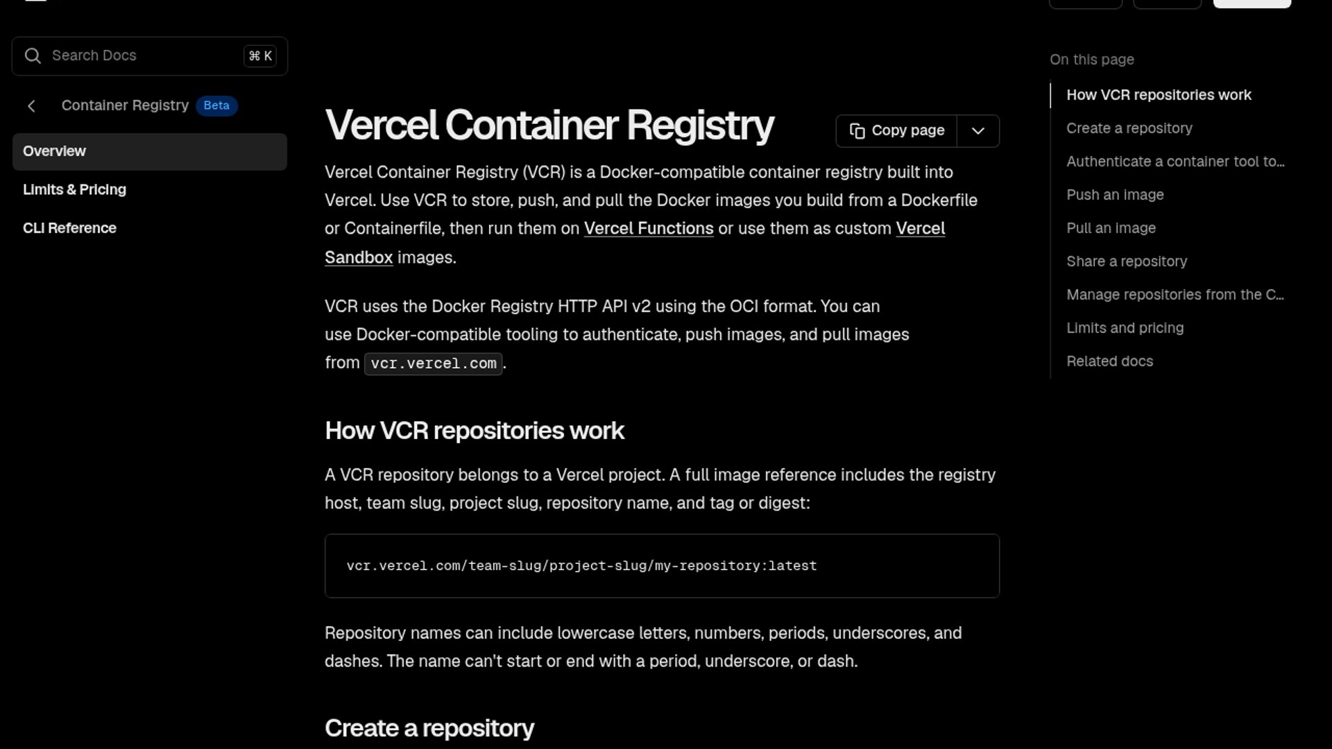 Vercel Container Registry adds cross-team sharing