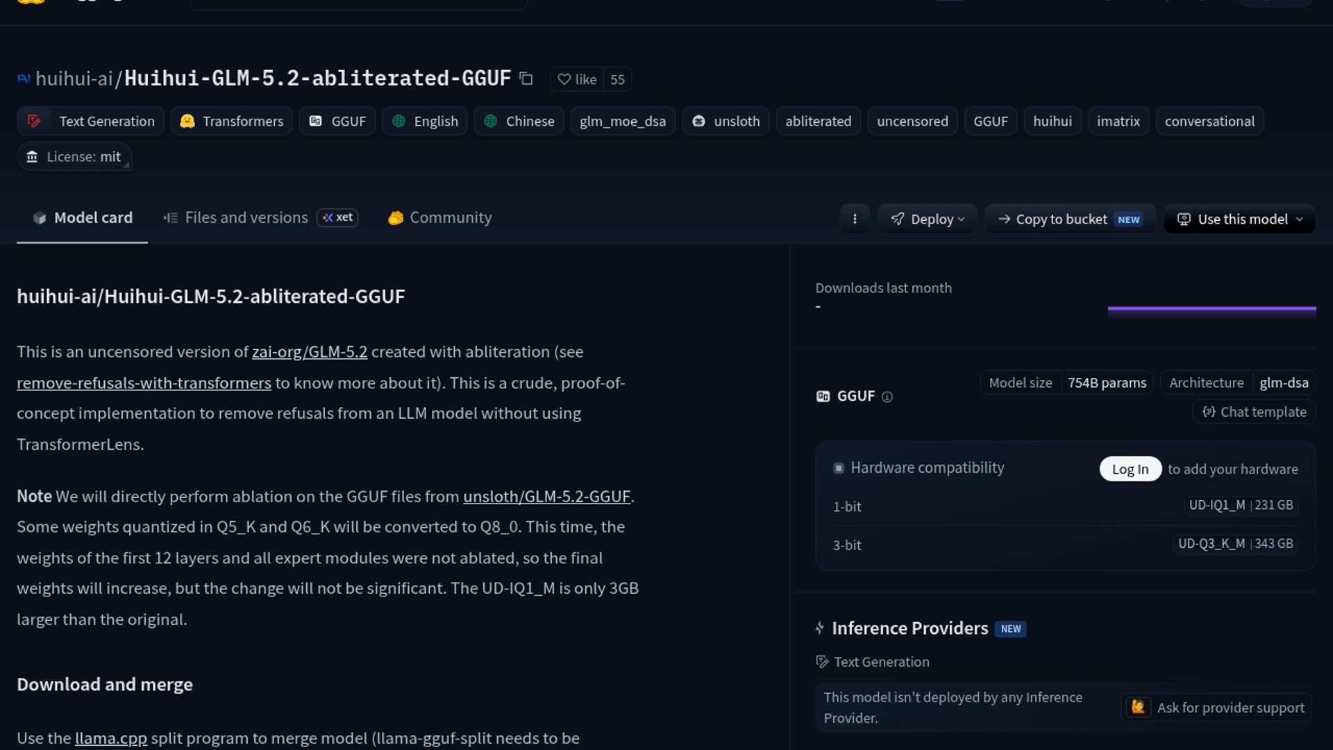 Abliterated GLM-5.2 GGUF version drops