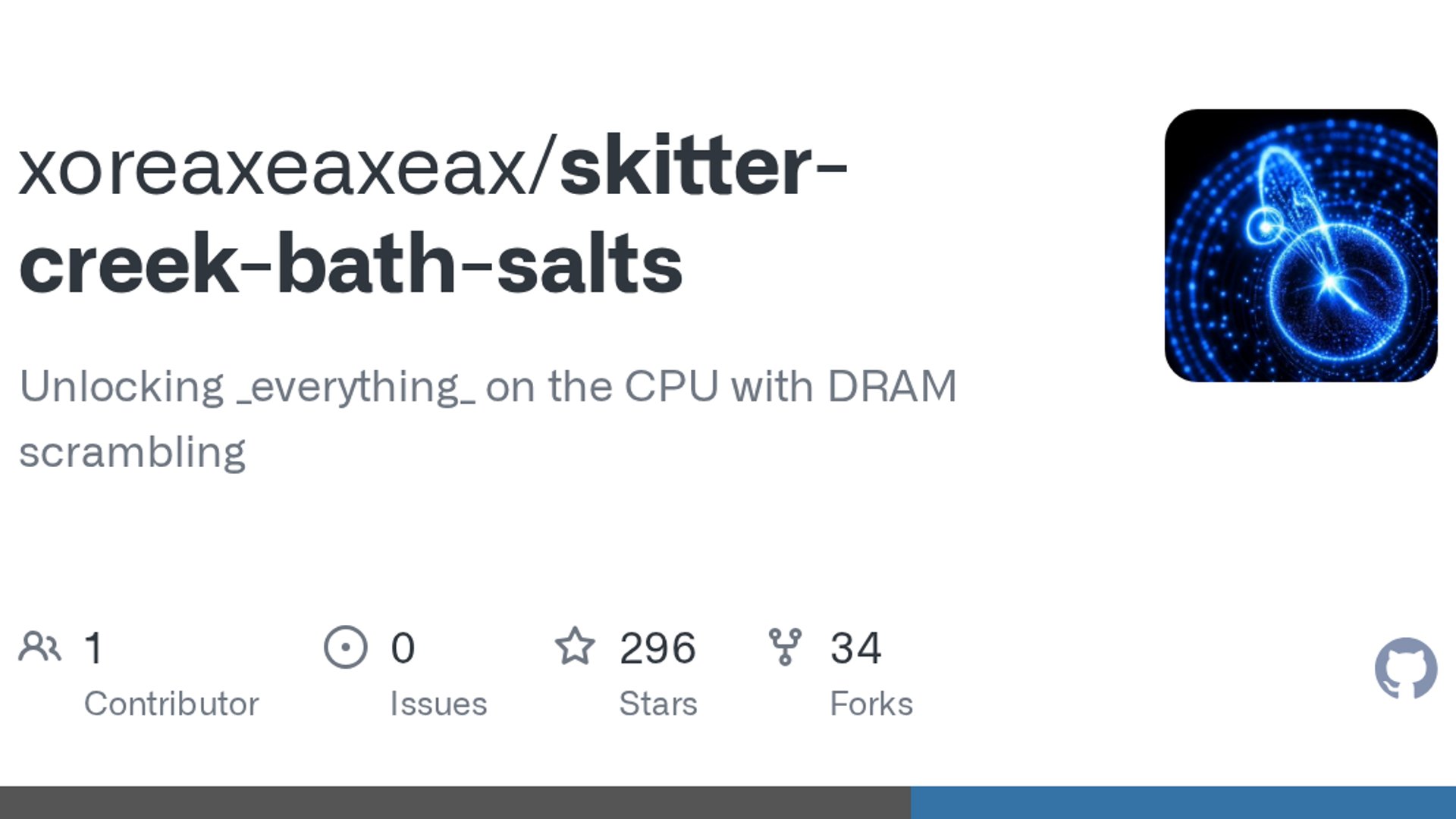 Skitter Creek Bath Salts Rewrites DRAM Security