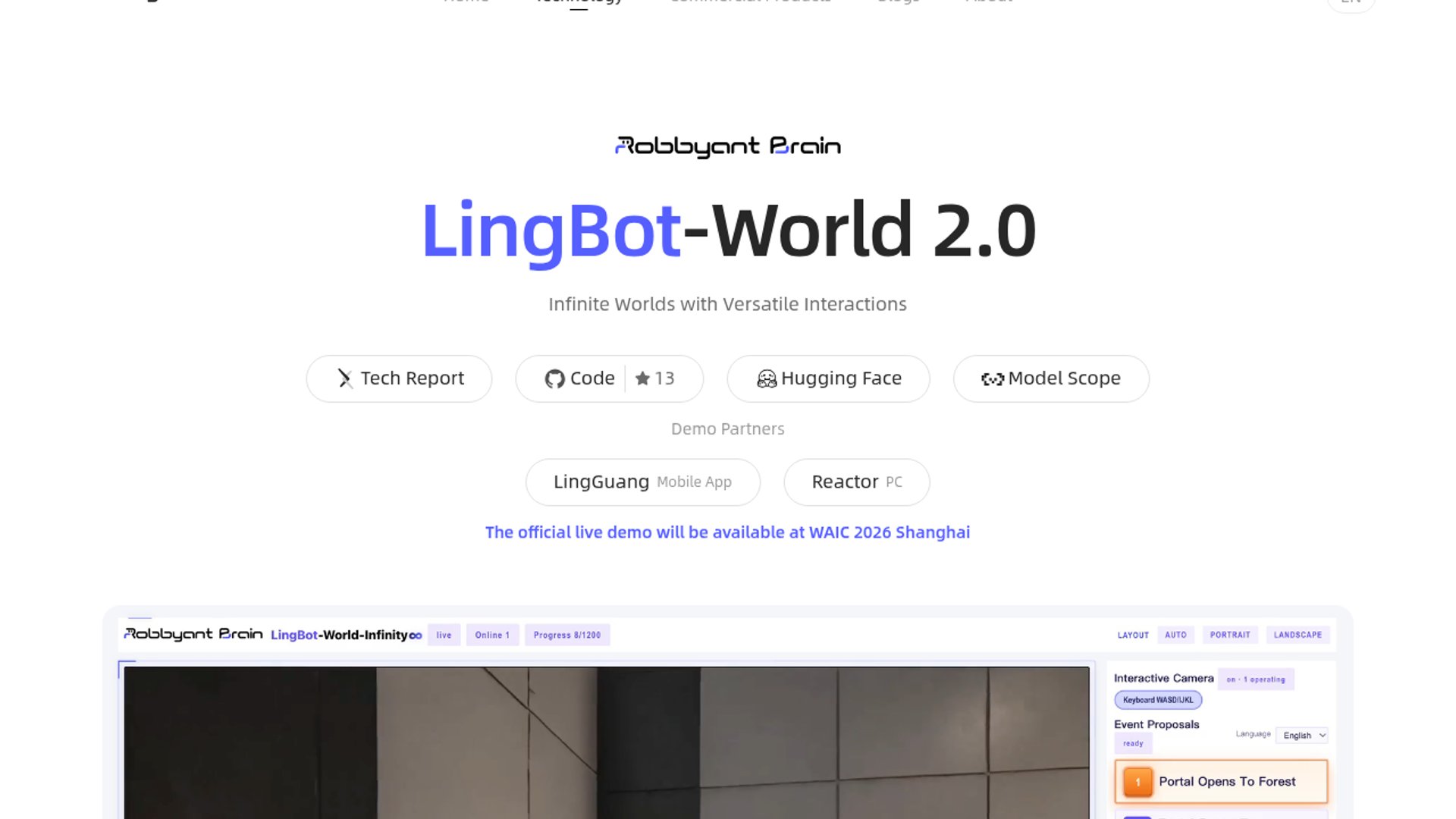 Robbyant releases LingBot-World 2.0