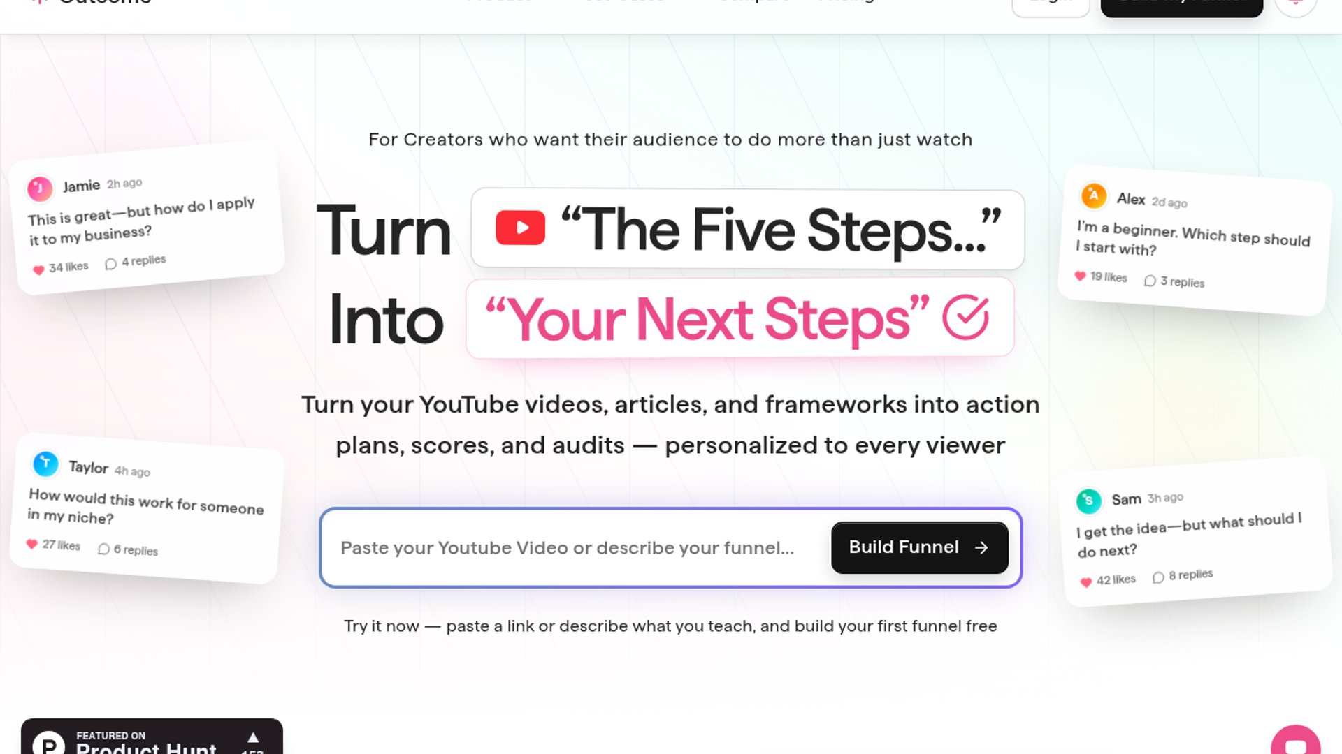 Outcome personalizes funnels for every lead