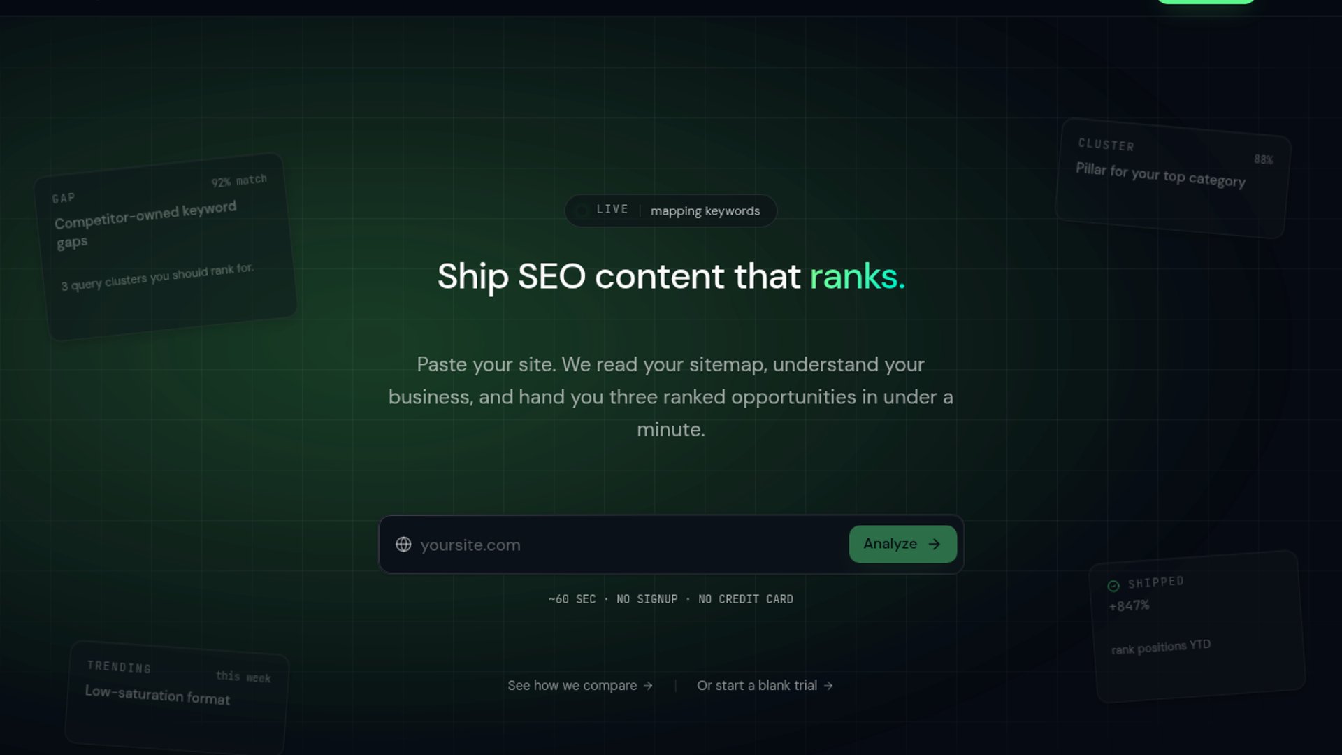 Harbor SEO integrates with Claude Code