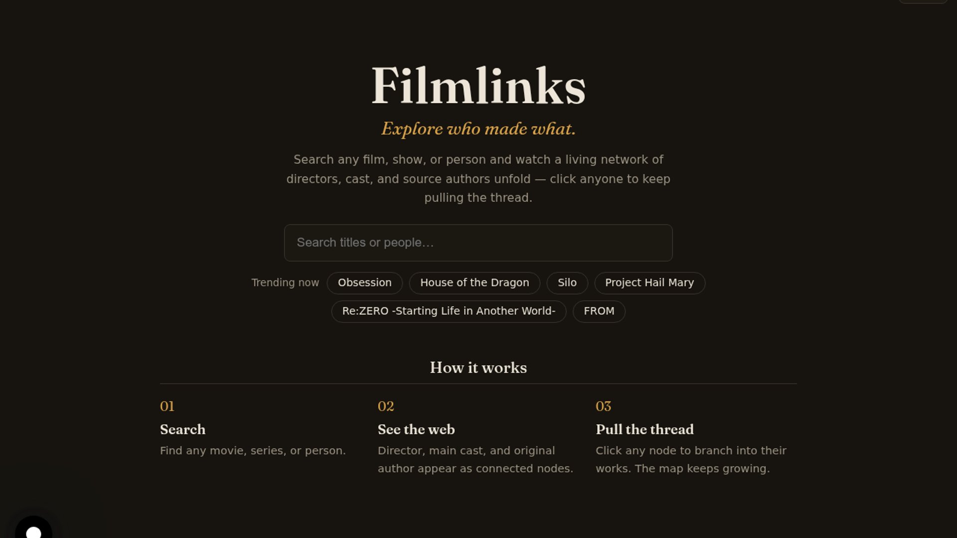 Filmlinks maps film credits as interactive network