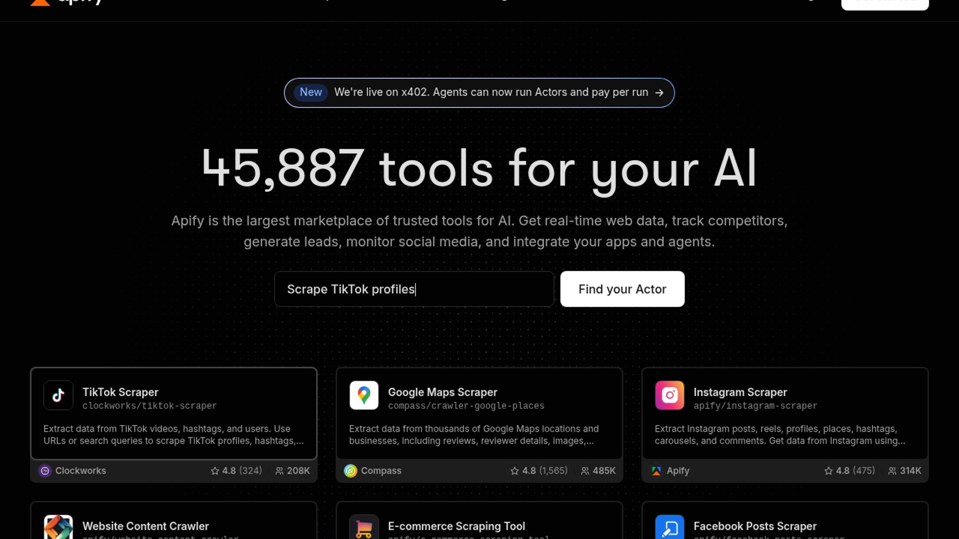 Apify runs Actors inside AI agent harnesses