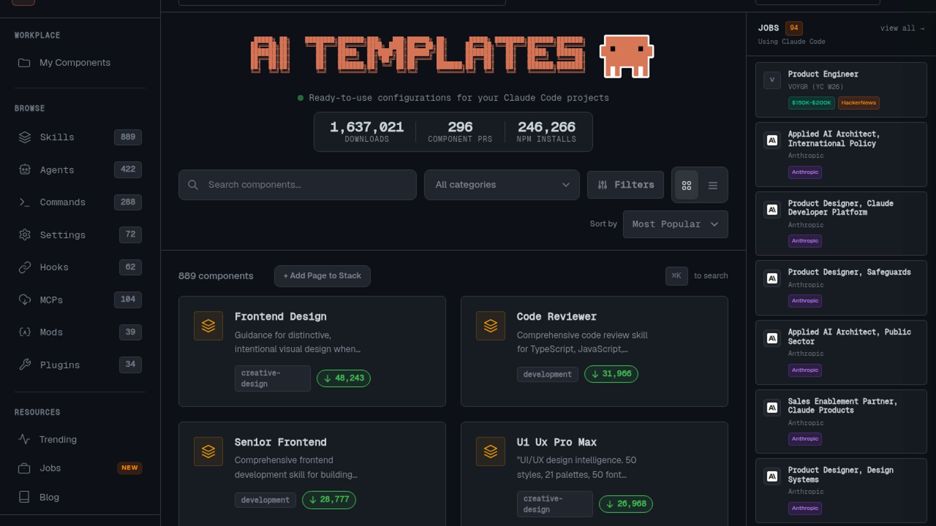 Claude Code Templates brings aitmpl inside Claude