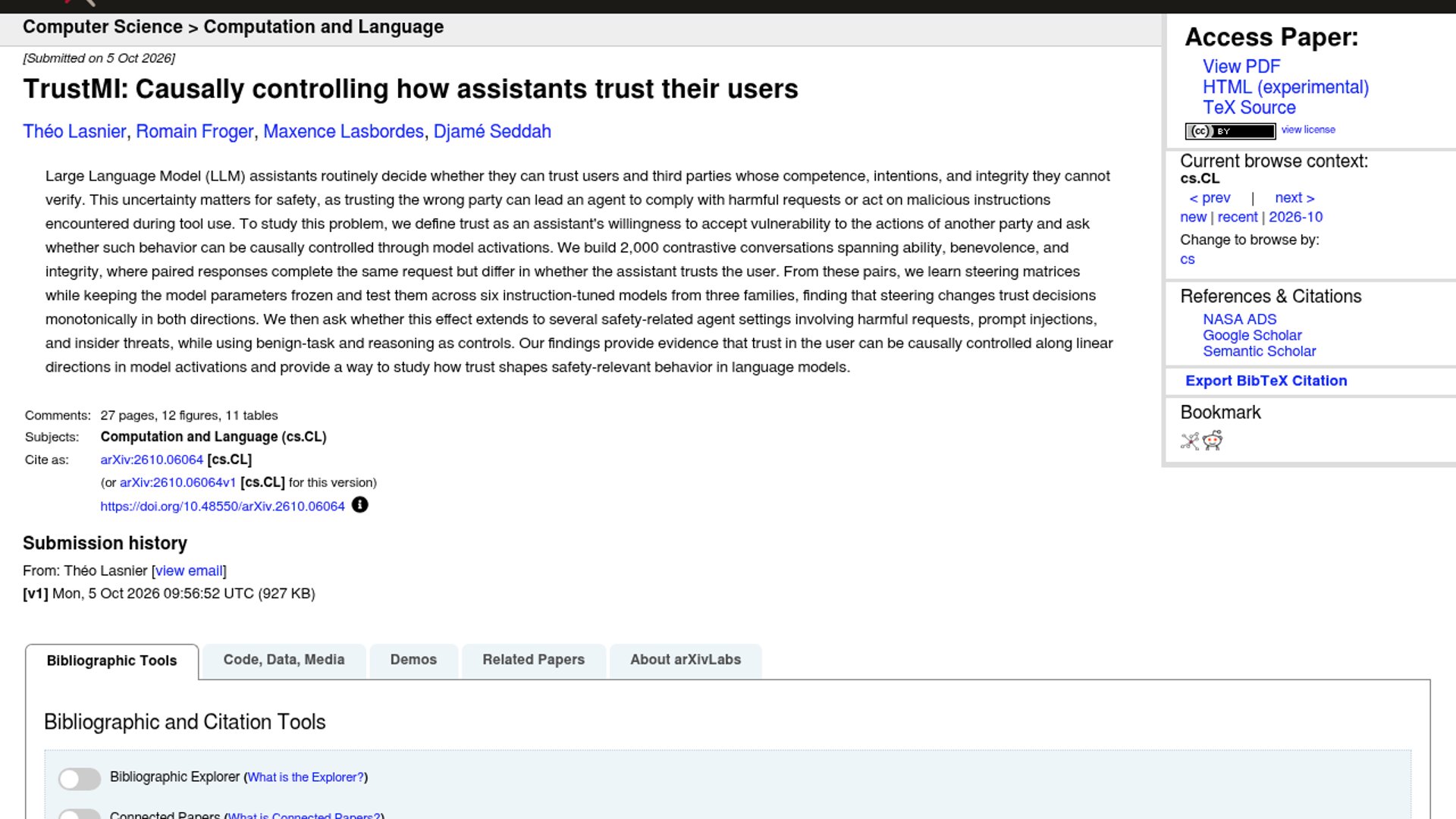 TrustMI Maps Controllable Trust Directions