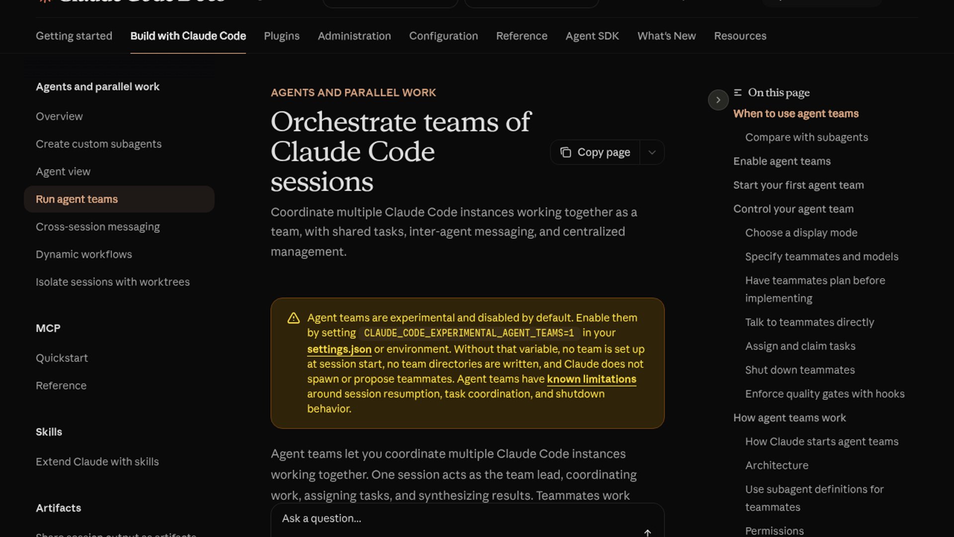 Claude Code Coordinates Parallel Agent Teams