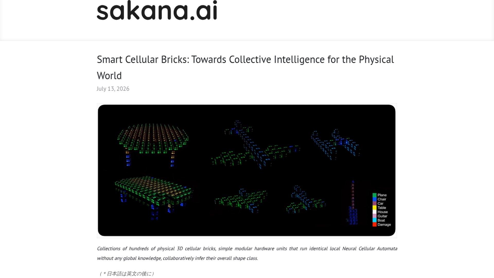 Smart Cellular Bricks achieve decentralized self-repair