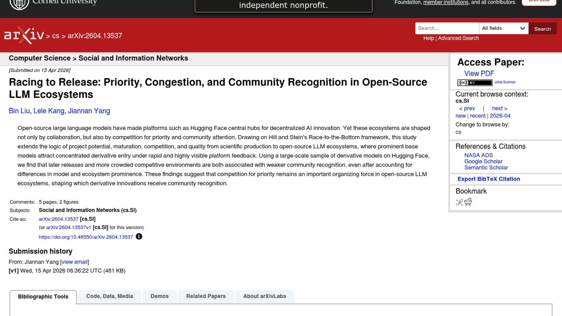 Late open-source LLM derivatives face weak community recognition