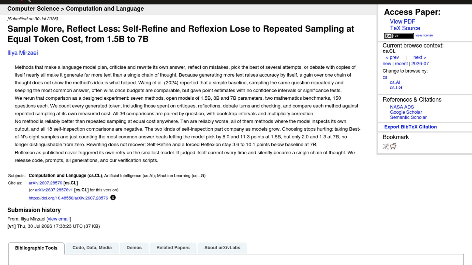 Study evaluates compute cost of LLM self-reflection