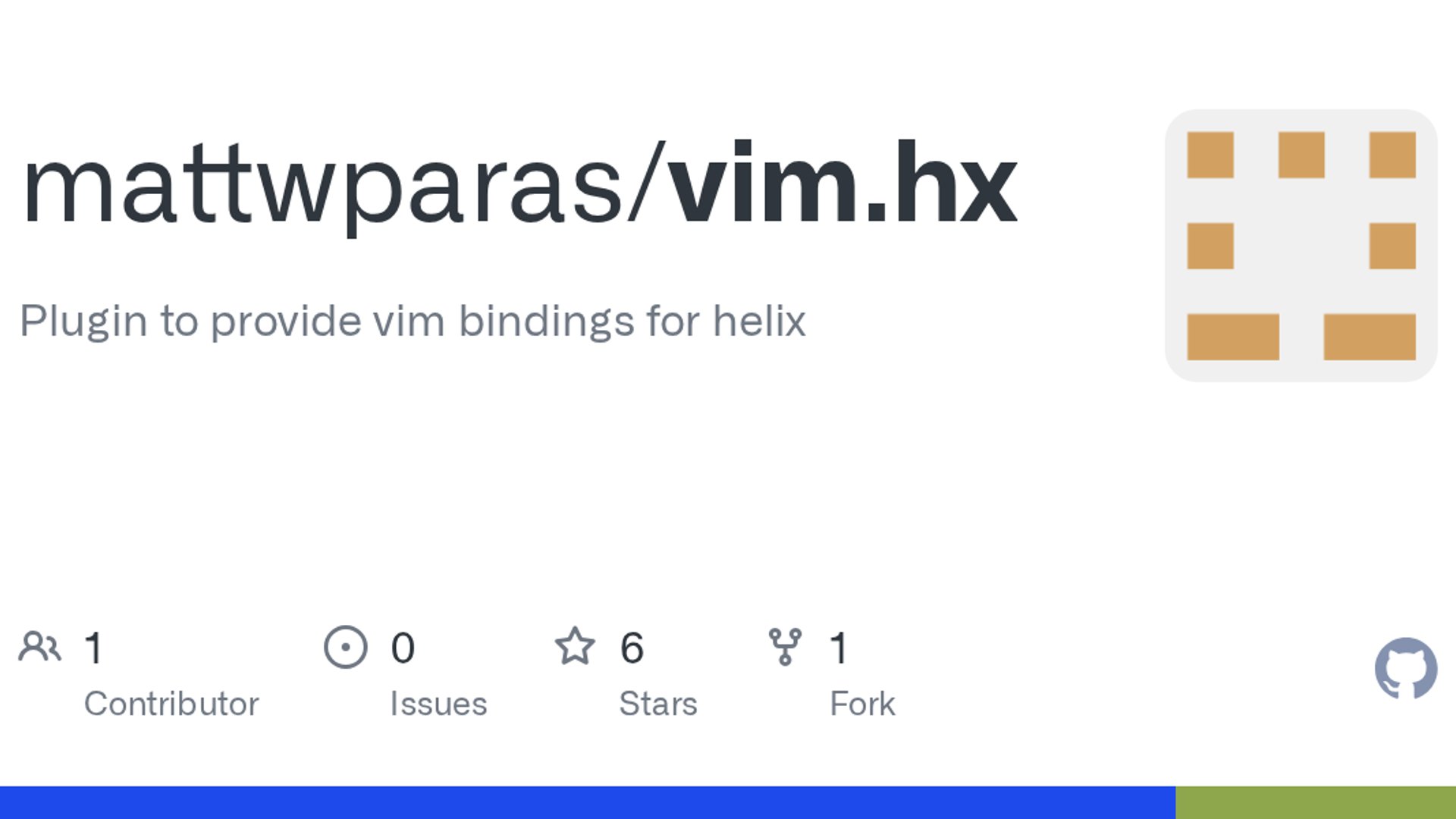 vim.hx brings Vim bindings to Helix