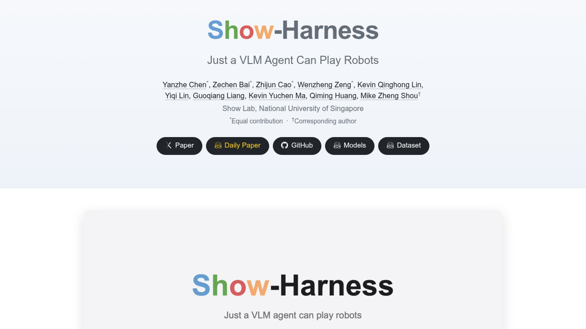 Show-Harness lets foundation VLMs control physical robots