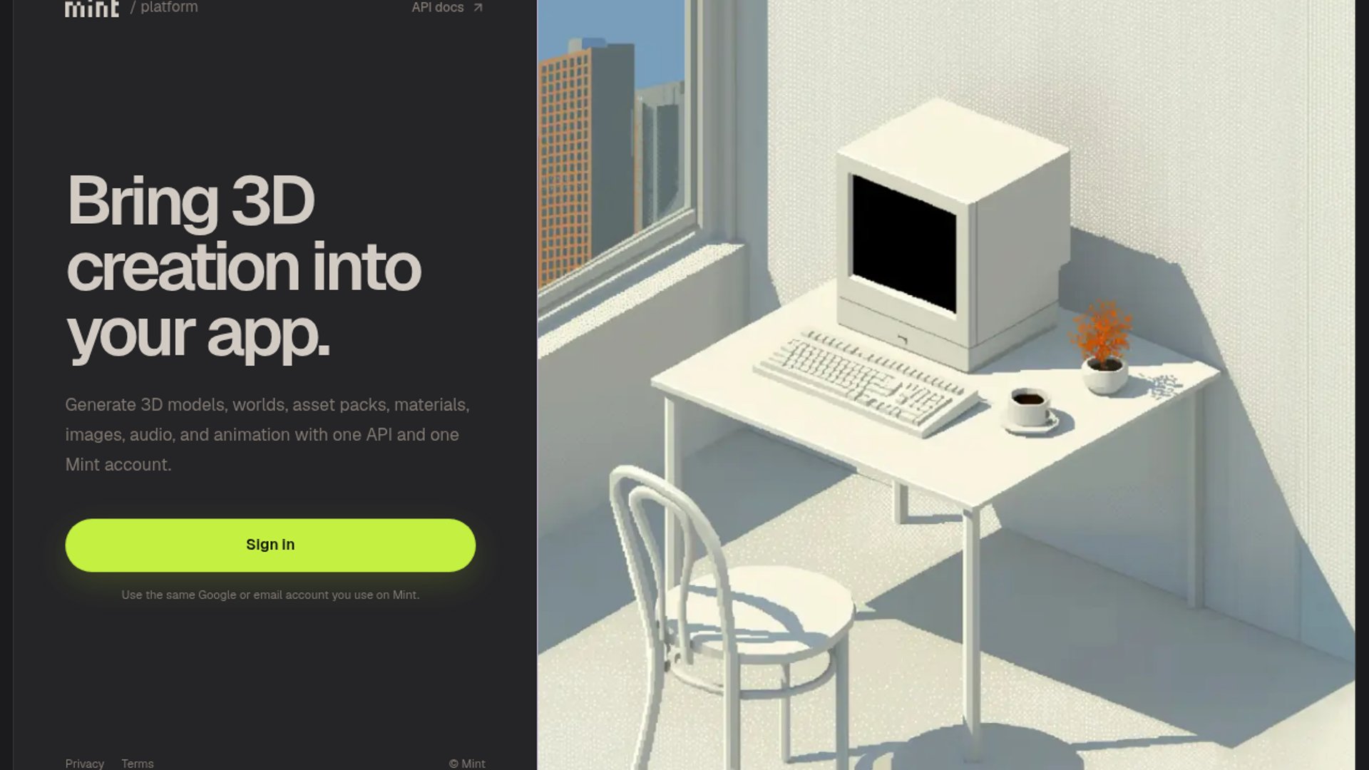 Mint launches 3D API with 5,000 free credits