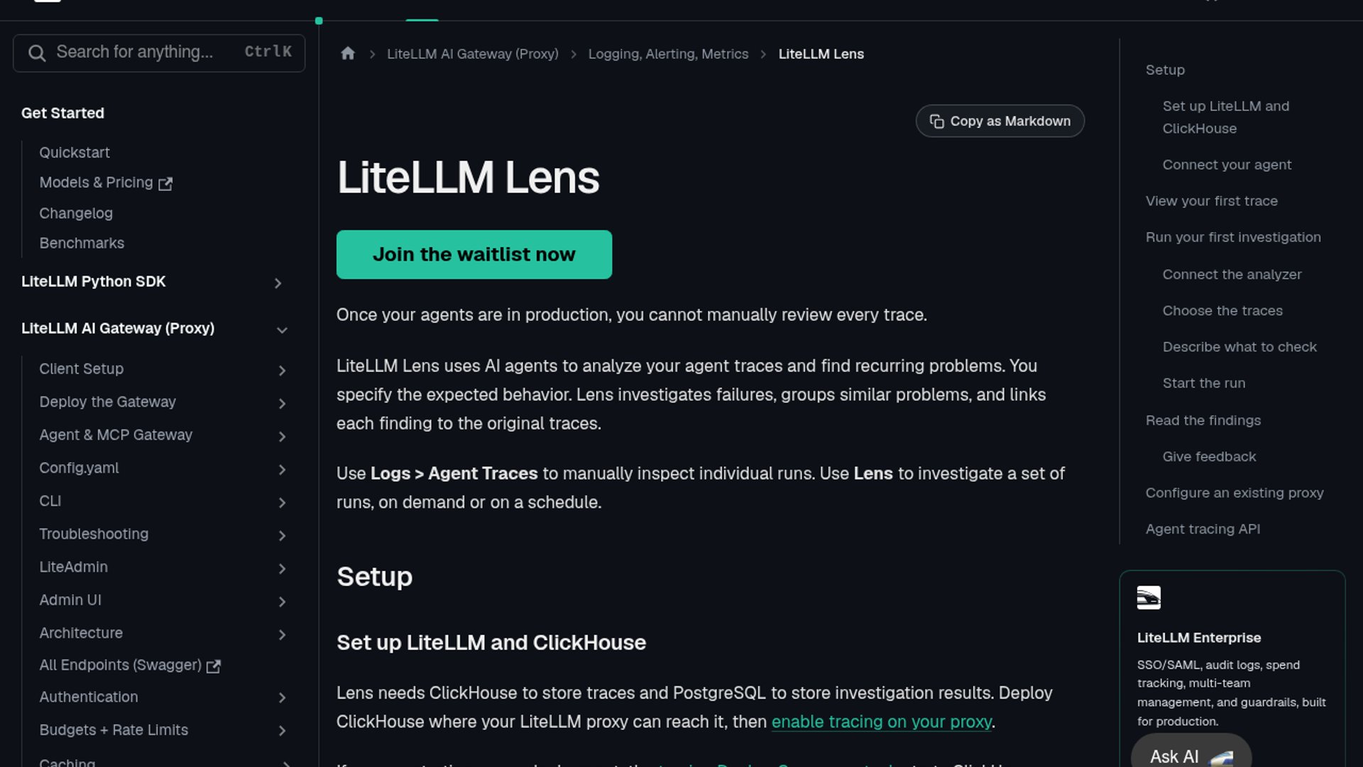 LiteLLM Lens Launches Agent Trace Analysis