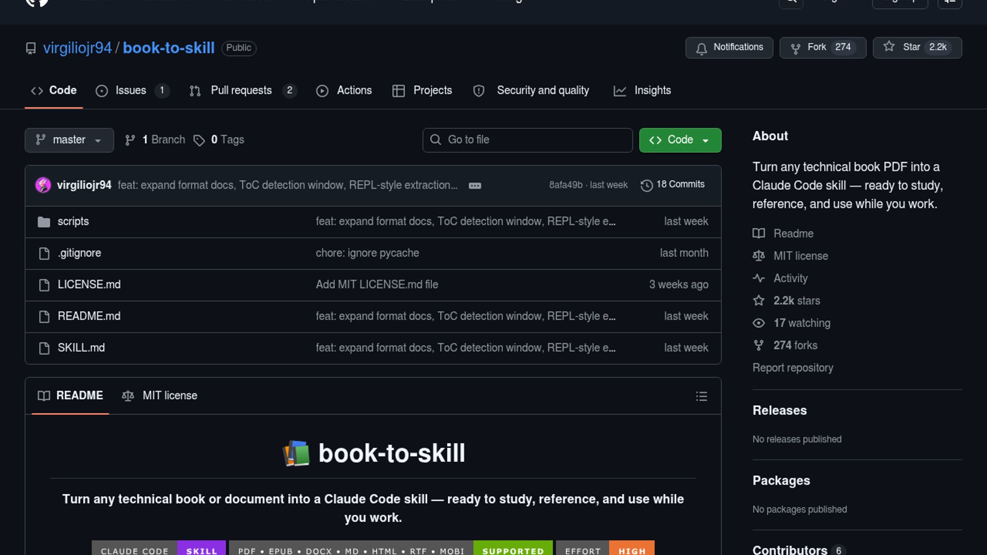 book-to-skill turns PDFs into Claude skills