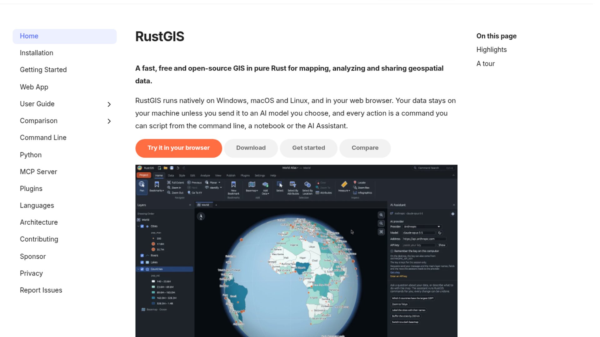 RustGIS 0.3.0 brings open data, Python
