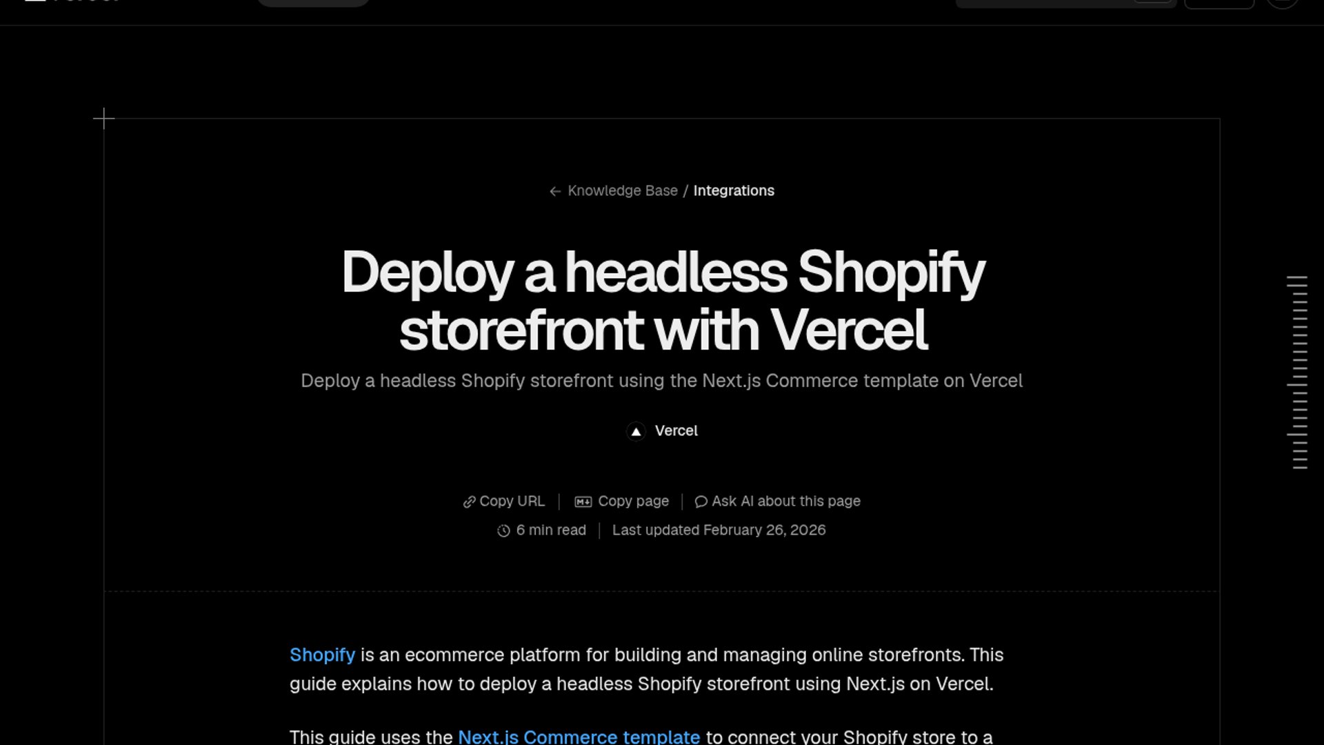 Vercel launches native Shopify integration