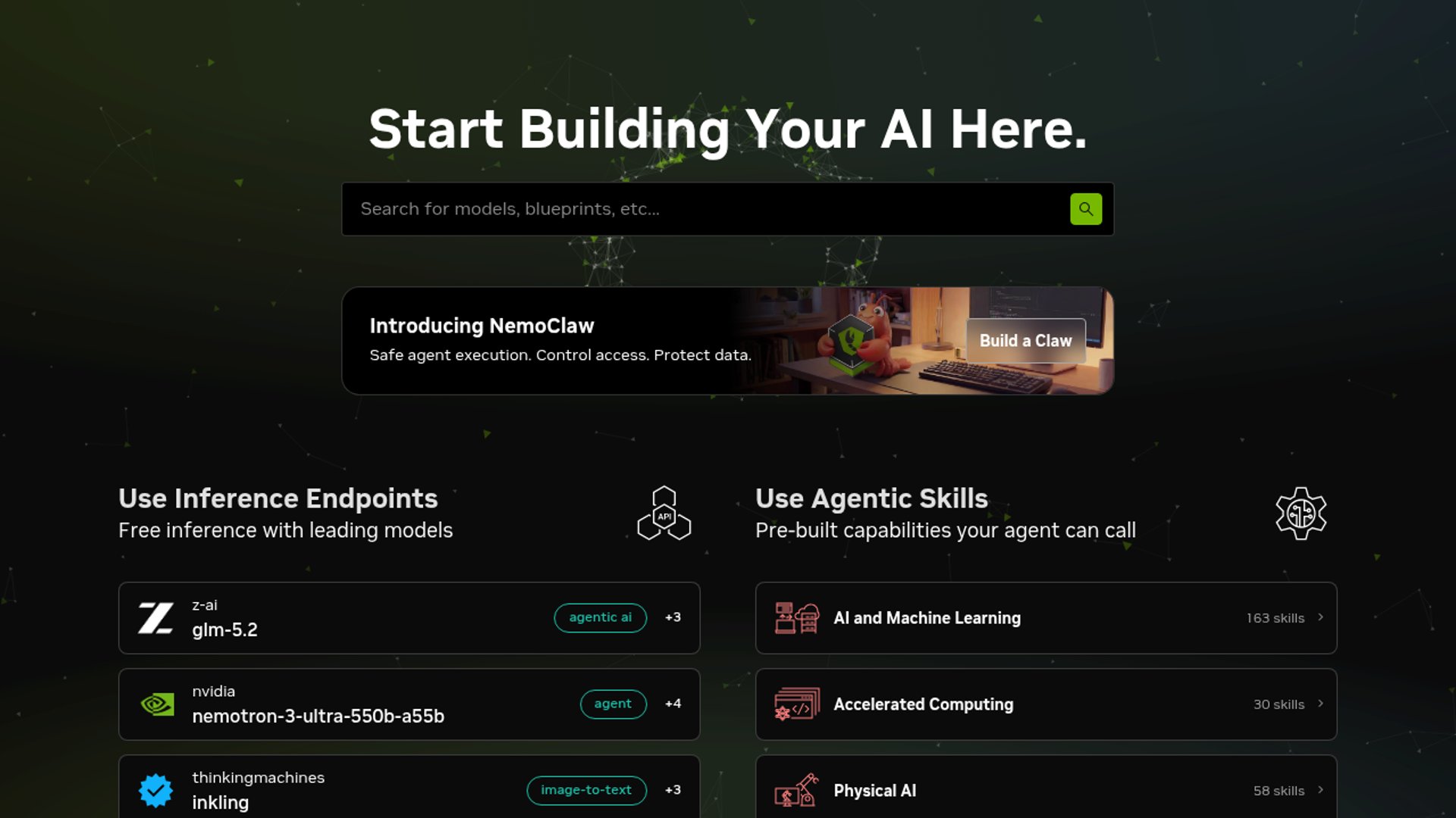 NVIDIA Build offers free access to 100+ models