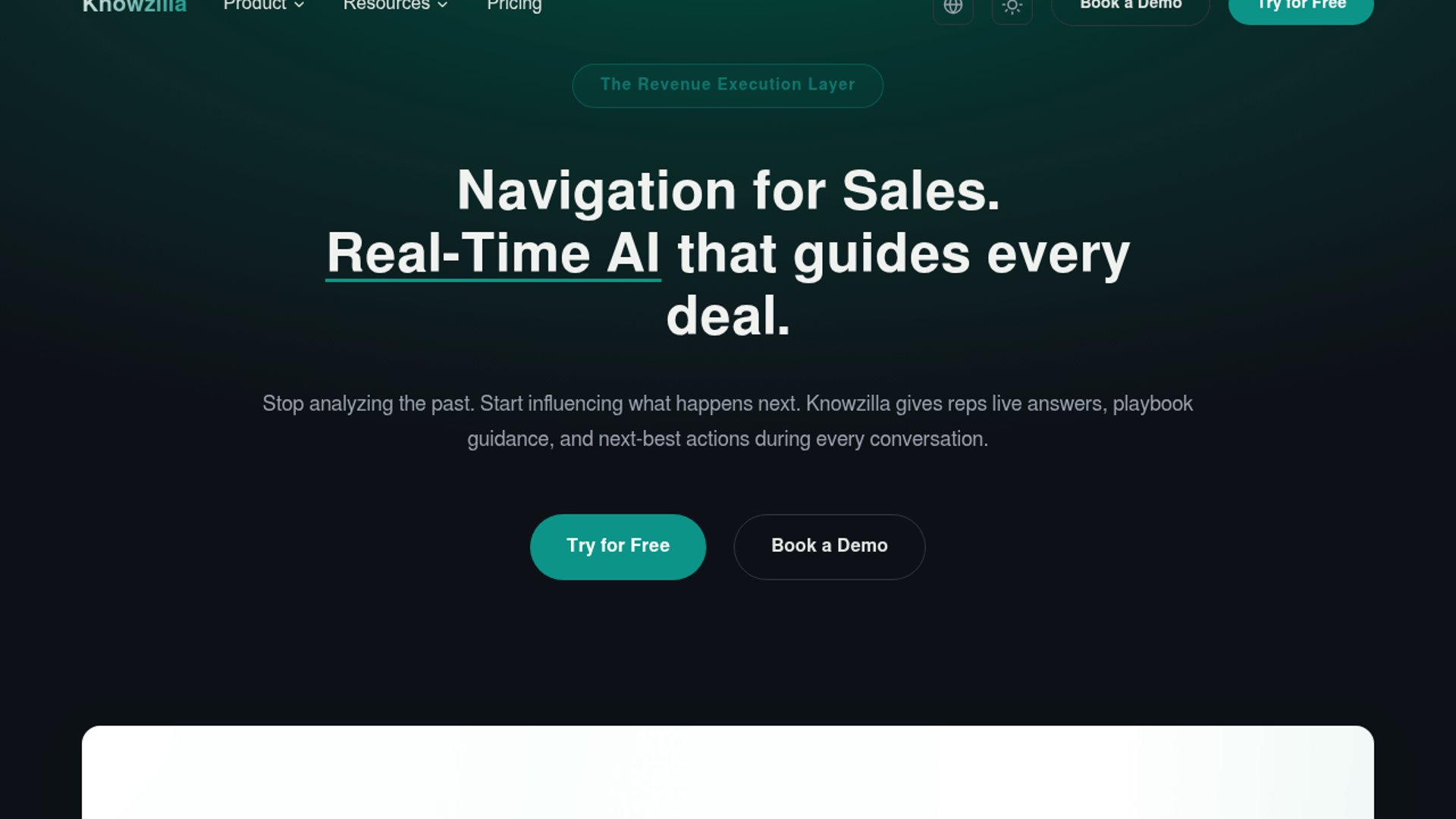 Knowzilla guides live sales calls in real time
