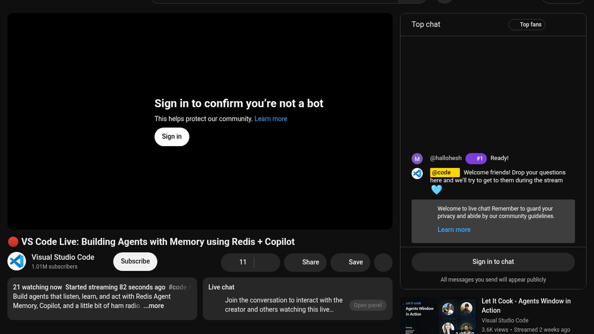 Guy Royse joins the VS Code Livestream to demonstrate building stateful, context-aware AI agents using Redis Agent Memory, GitHub Copilot, and ham radio.