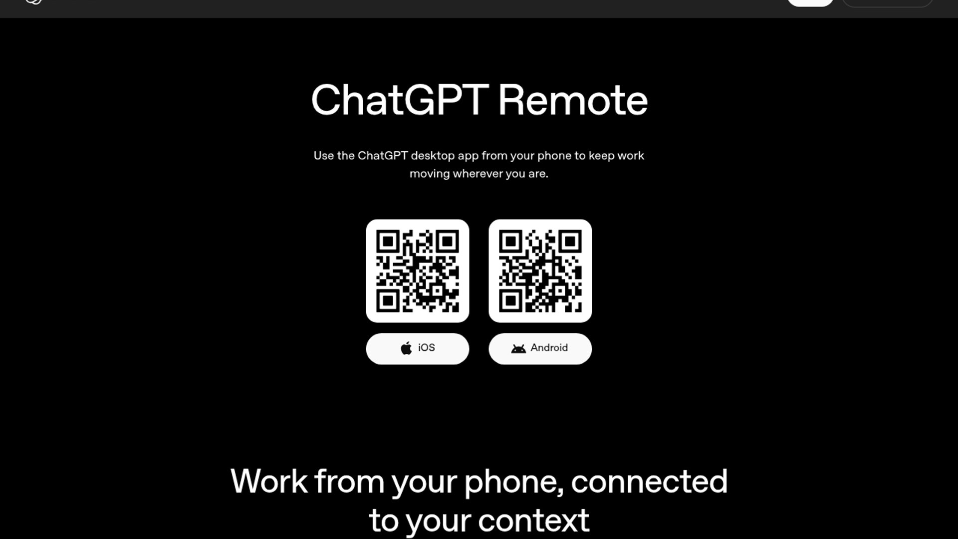 ChatGPT Remote brings desktop work to phones