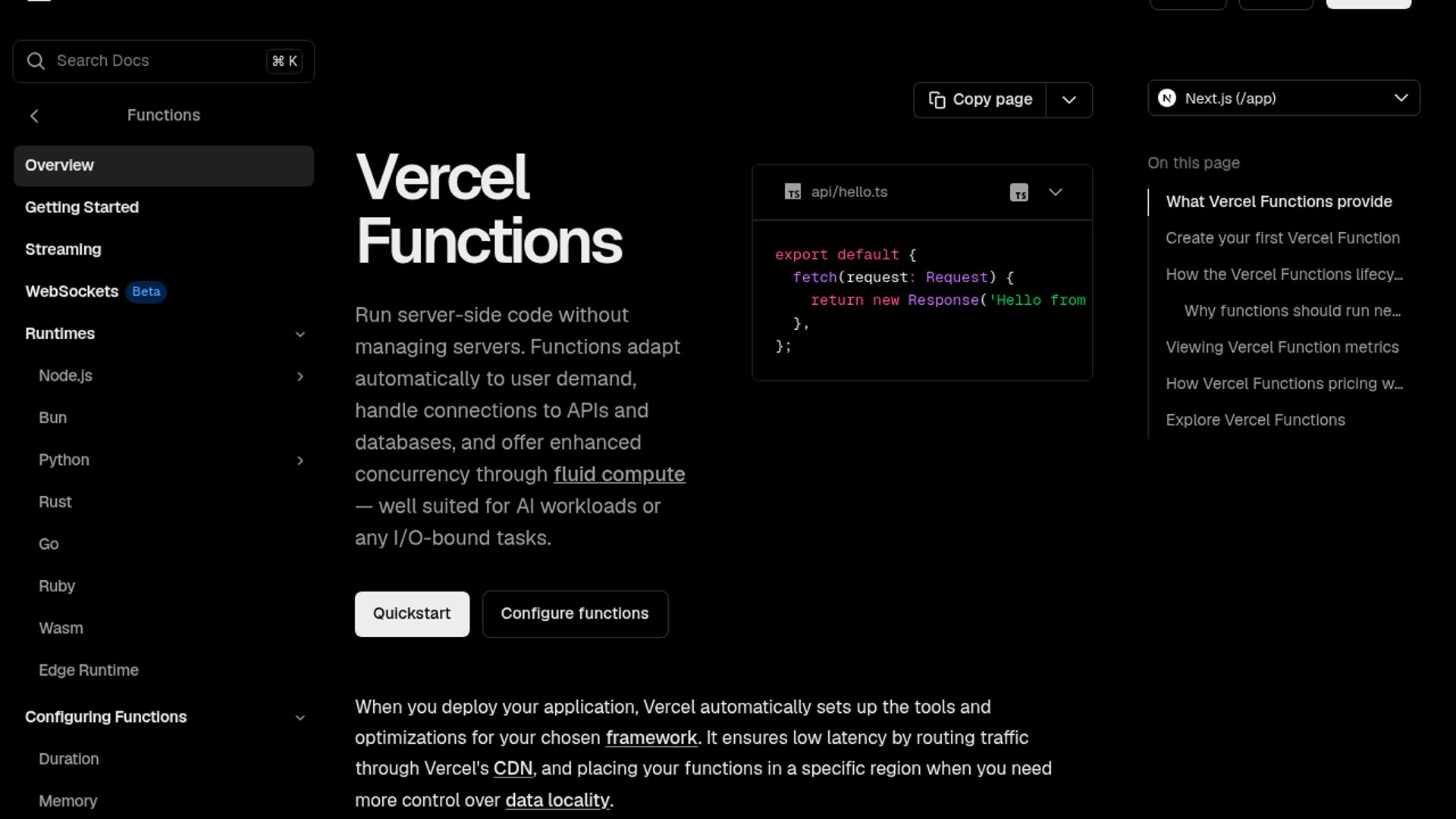 Vercel Functions package limit hits 5 GB