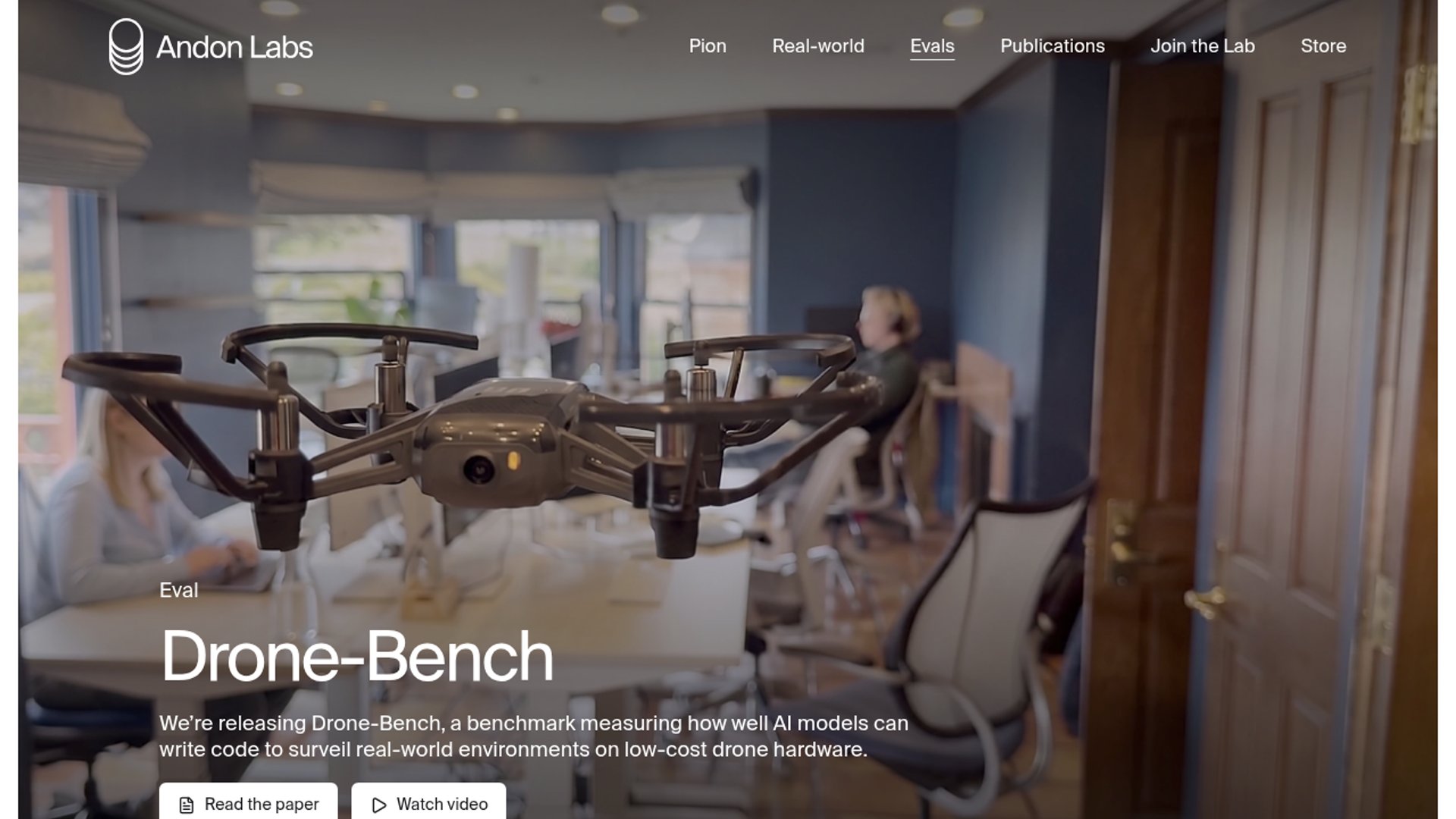 Drone-Bench Measures AI-Coded Drone Surveillance